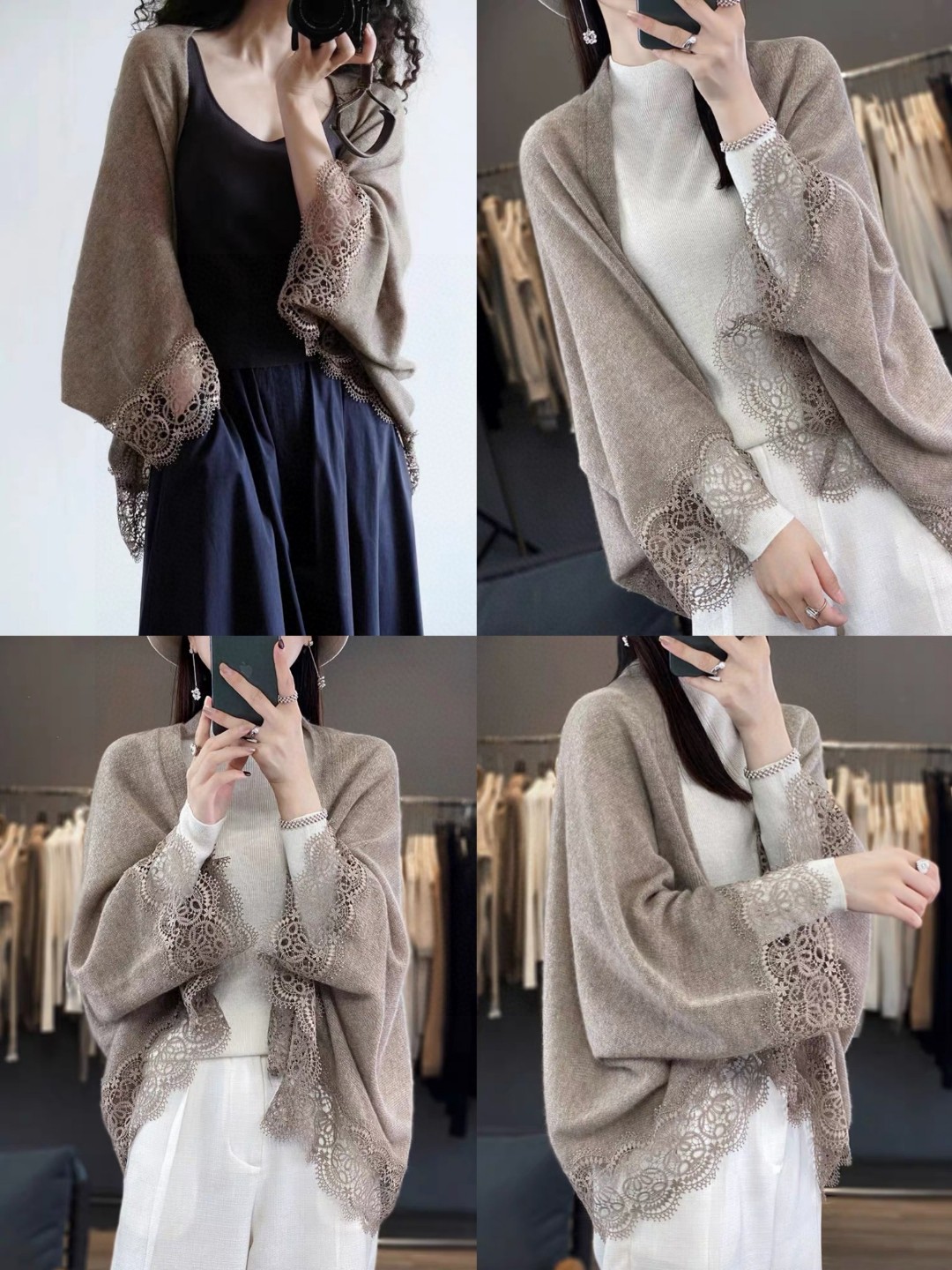 NO:170553,The new Loro piana exclusive cow product [LP lace-knitted shawl] Multi-function shawls can be enclosed as you want, simple and versatile, comfortable and warm, exquisite and taste coexist, and a versatile artifact that is essential for styling. All popular colors this year are Conseni cashmere. Good products that sell one less and don’t worry about fabrics because the raw materials exported are regular random checks... First-class good products, high-version scarves, loro piana, loro piana, shawls19860909上新Loro piana 独家牛货【LP蕾丝边针织披肩】多功能披肩想怎么围就怎么围,简约百搭,舒适保暖,精致与品位共存,凹造型必备的百搭神器,全部今年流行色采用康赛妮山羊绒.卖一条少一条的好货且不用担心面料因为出口的原料固色度都是一级定期抽查...一等一好货,高版本围巾,loro piana,loro piana,shawls,scarf