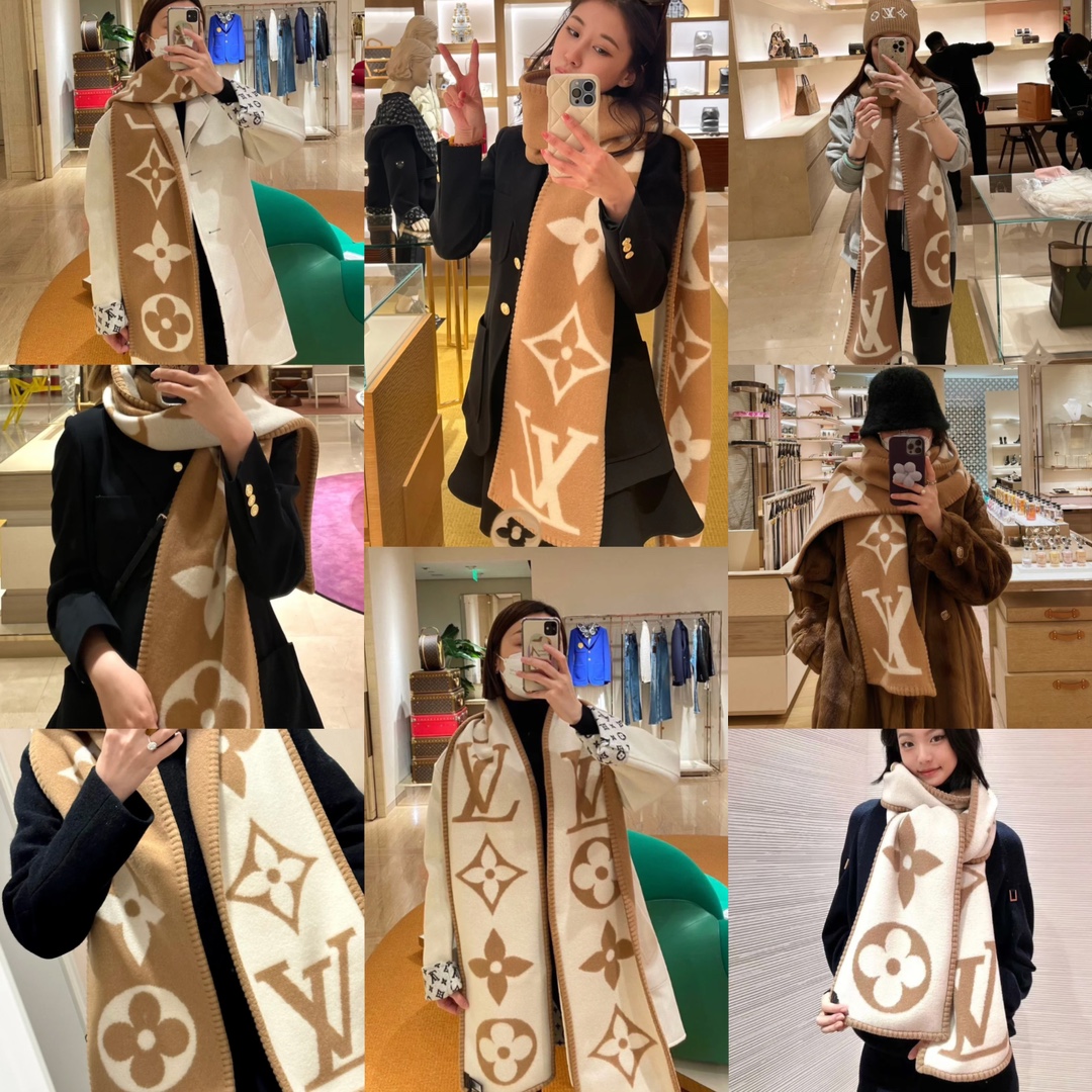 NO:175501,The popular donkey family [L large pattern double-sided long scarf] is so beautiful. Sweet Dreams scarf is made of wide Monogram jacquard pattern on both sides to present contrasting colors, and is paired with lock edge embroidery. The cashmere cuts out a large size. No matter what shape it is, it can bring a comfortable and warmth to the cold winter. The design feels younger and the size is 34*220cm, the ingredients are cashmere high-version scarf, high-version scarf, louis vuitton, stuart weitzman, louis vuitton19860909驴家爆款【L大花纹双面长巾】太好看了Sweet Dreams 围巾以宽大Monogram提花织纹于两面呈现对比色彩,搭配锁边绣.山羊绒裁出大幅尺寸,无论何种造型方式,均可为凛凛寒冬带来舒柔暖意. 设计感觉偏年轻化了尺寸34*220cm,成份山羊绒高版本围巾,高版本围巾,louis vuitton,stuart weitzman,louis vuitton,scarf