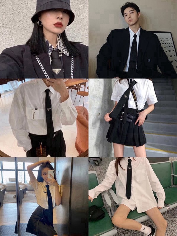 Prada Logo Tie: Classic Style with High-End Customization and Iconic Design