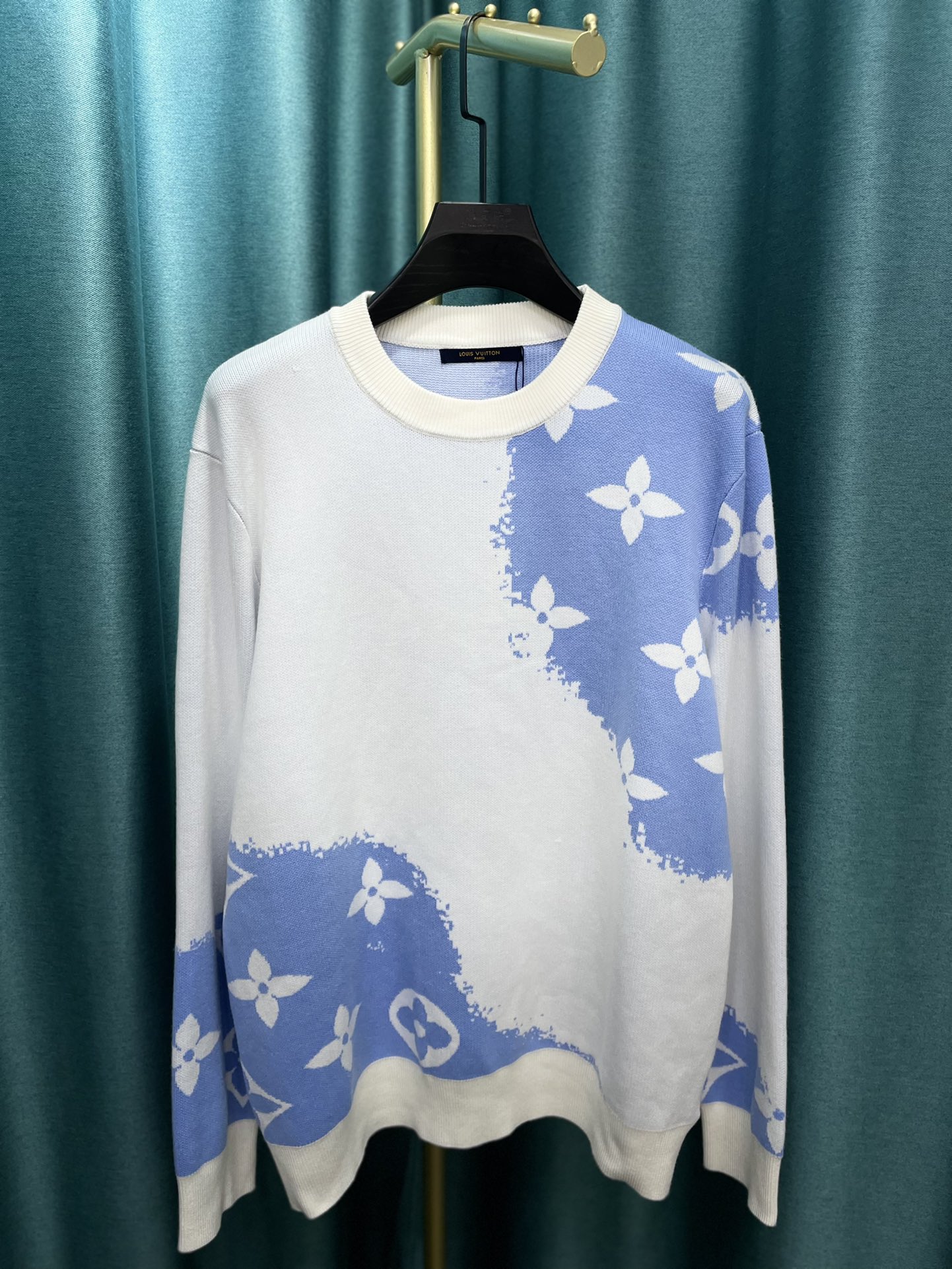 Louis Vuitton Clothing Sweatshirts Replica Wholesale
 Blue White Unisex Knitting Wool Fashion