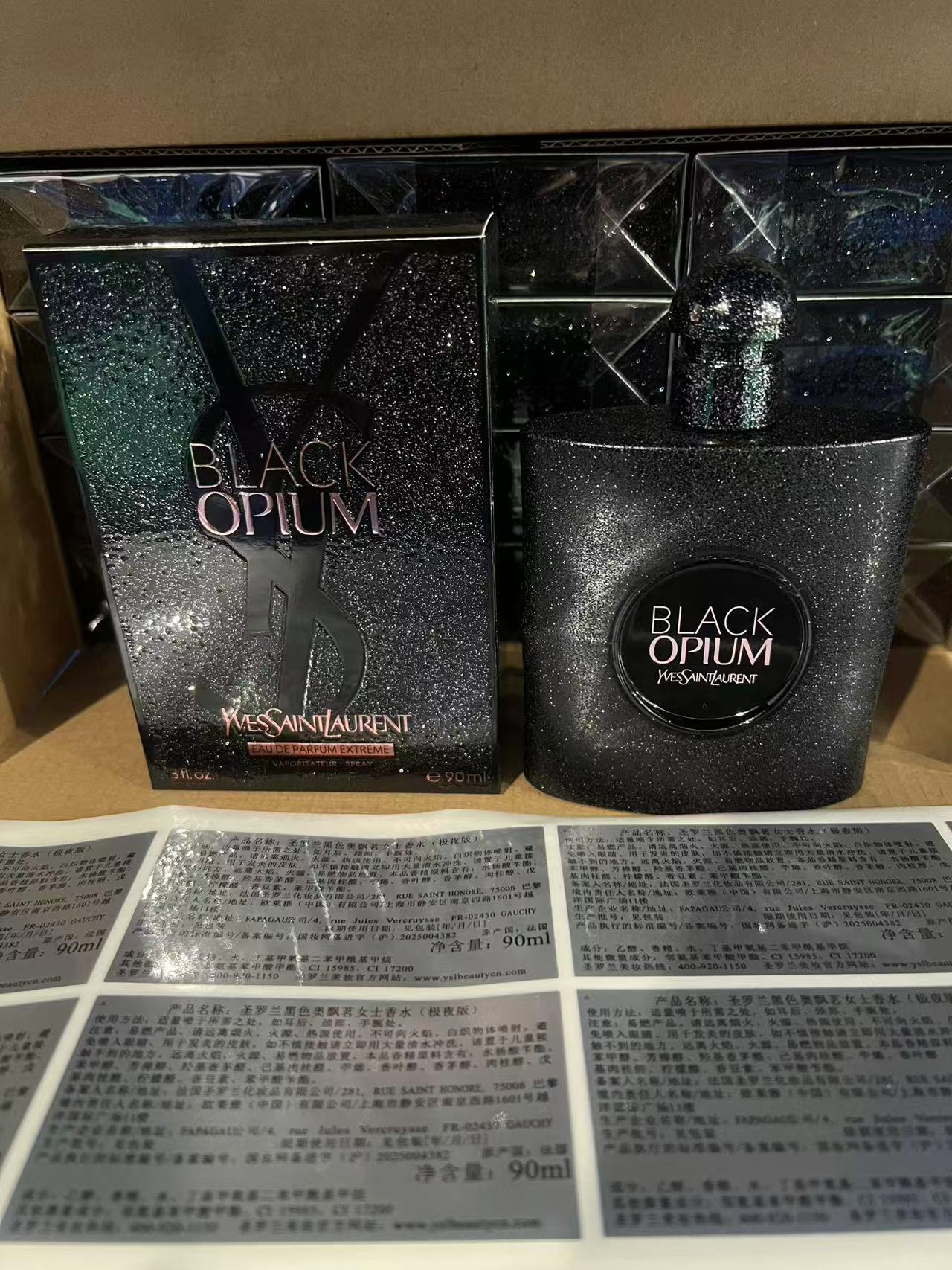 72. Perfume Black Opium Extreme de YSL 90ml/versión Guangdong B 🔜 versión Mingtong. ¡Alta calidad❗🇫🇷YSL/Perfume conc…