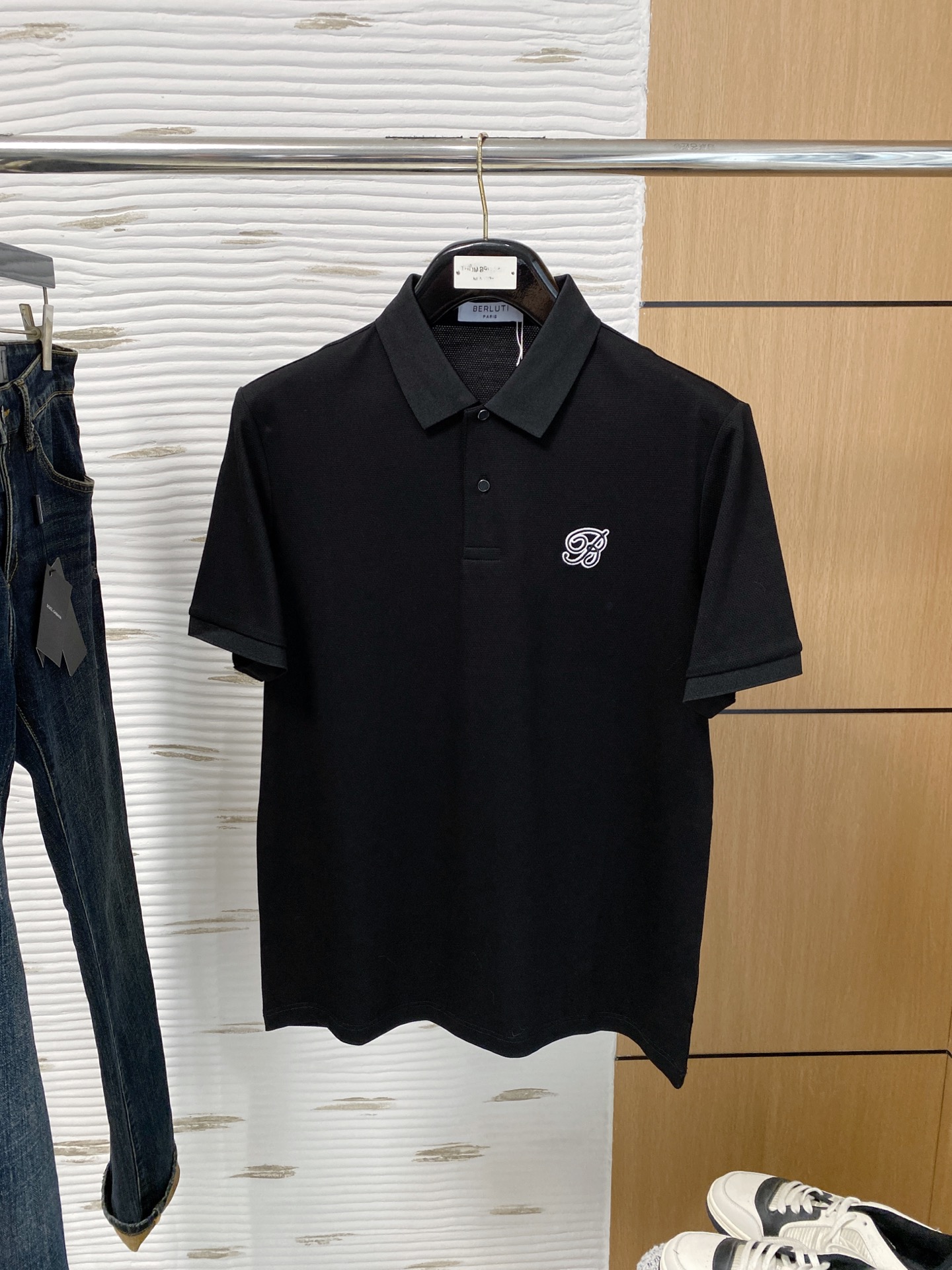 NO:155056,Berluti, 2025 summer new polo short-sleeved hexagonal bead floor cotton, breathable and comfortable, delicate and soft, skin-friendly and comfortable. Number of sizes M-3XL, T-shirt, alexander wang19860909Berluti 伯鲁蒂、2025夏季新款polo短袖 六角珠地棉 透气舒适度高,手感细腻柔软,亲肤舒适 码数M-3XL,,T-shirt,alexander wang,Men's clothing