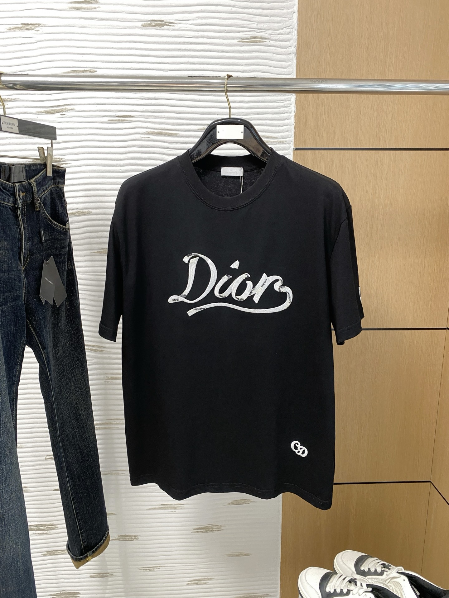 迪奥、2025最新款短袖T恤，胸前顶级印花字母图案logo，面...