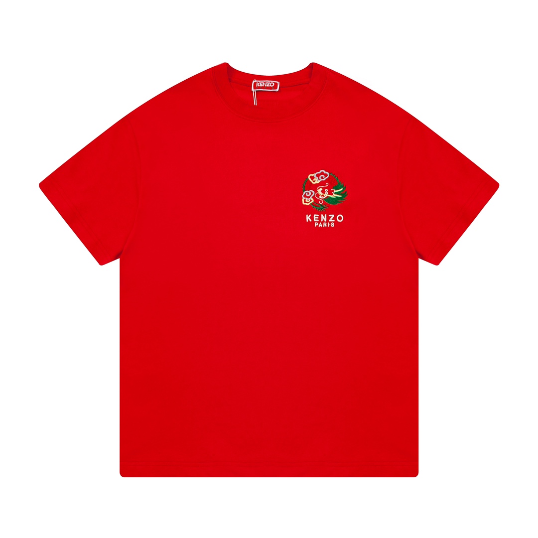 Hot Sale
 KENZO Clothing T-Shirt Online Embroidery Unisex Cotton Double Yarn Short Sleeve
