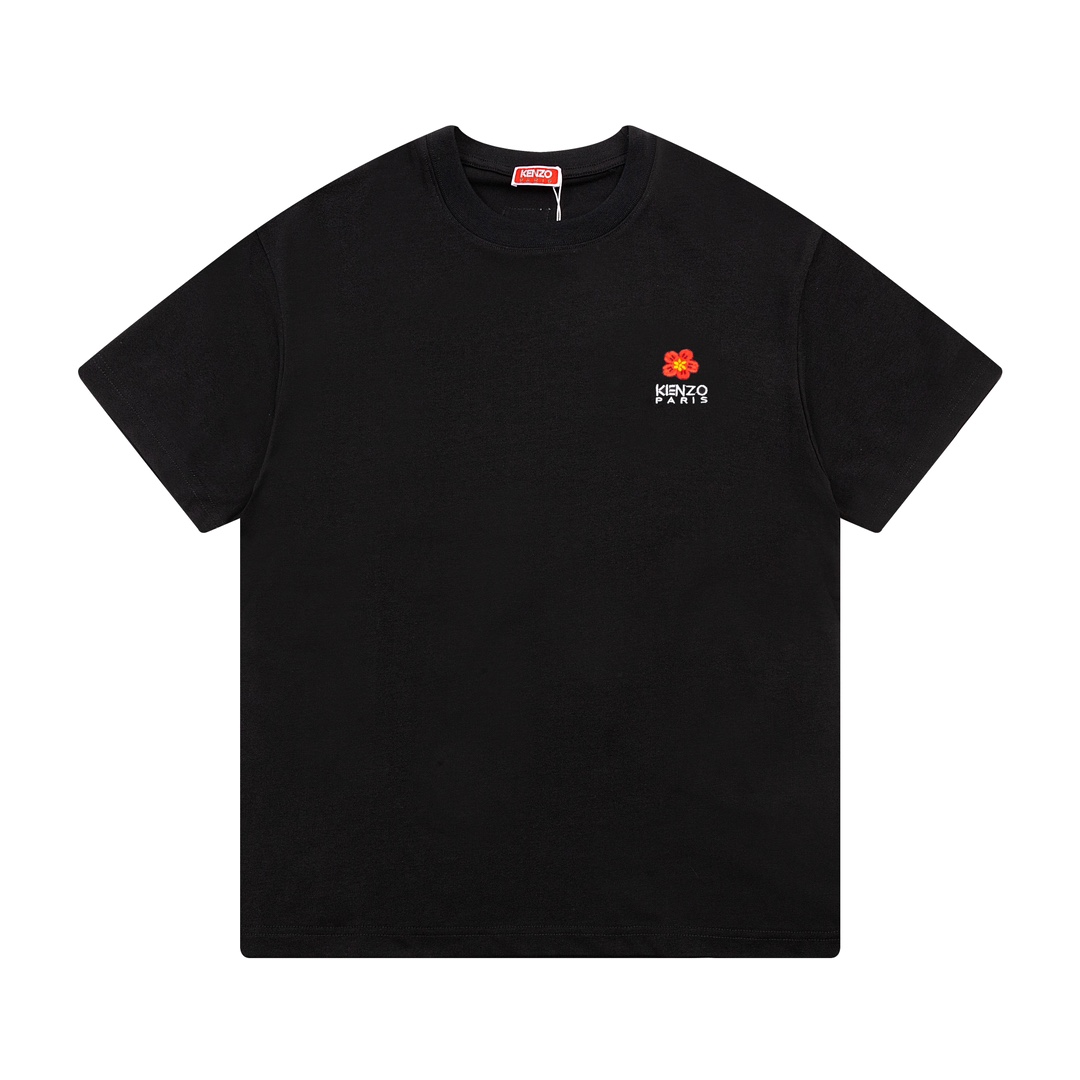 KENZO Clothing T-Shirt Top quality Fake
 Embroidery Unisex Cotton Double Yarn Short Sleeve