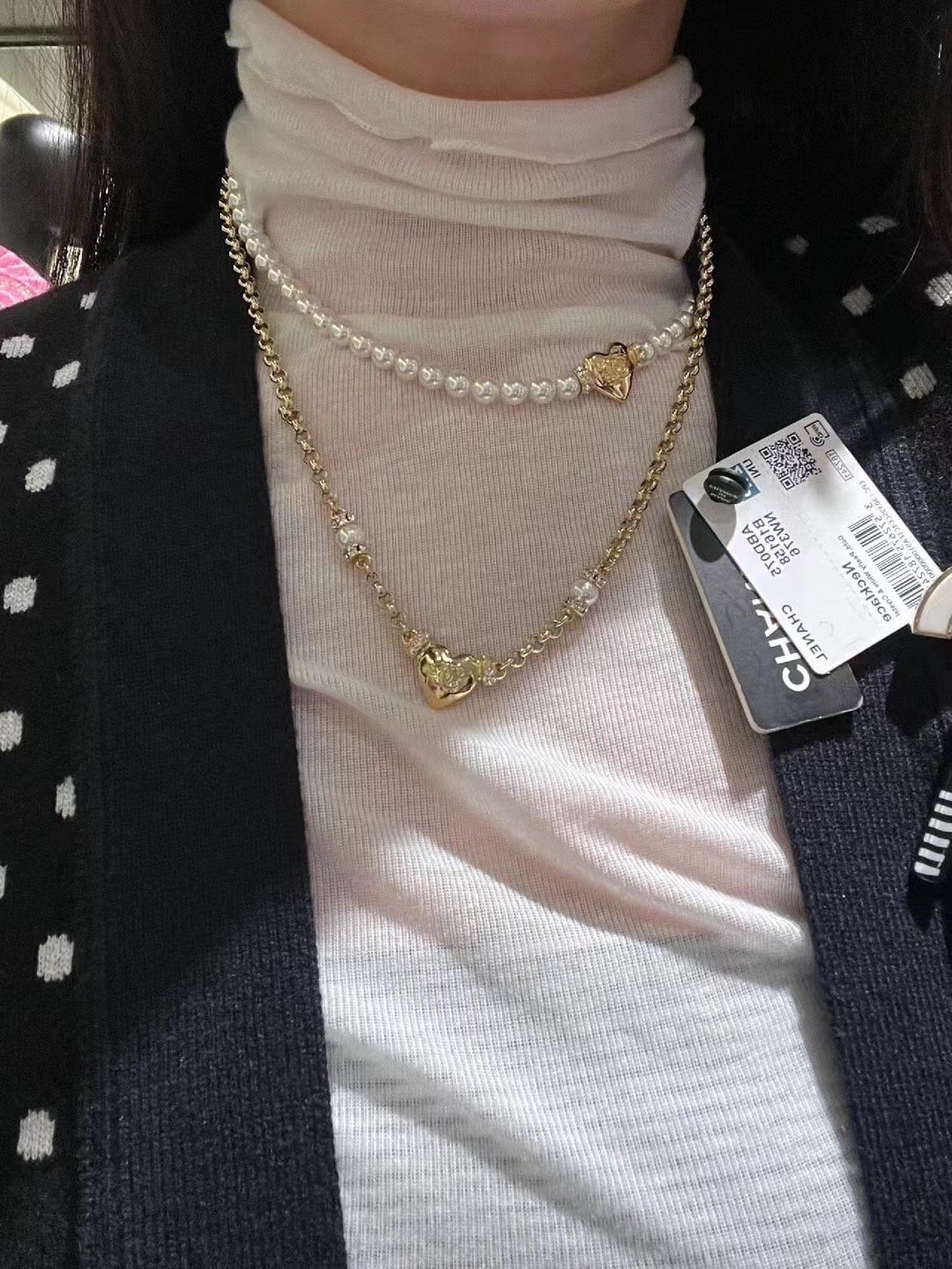 NO:101256,New 24P Peach Heart Necklace, double classic paired with peach Heart Little Flavor Style, single-ring chains are suitable for various stacking matches!  Fashionable and elegant, simple and versatile!  , Chanel necklace19860909新款24P桃心项链 双经典搭配桃心小香风,单圈链条适合各种叠戴搭配！时尚优雅,简约百搭！,香奈儿项链,chanel,necklace,Jewelry