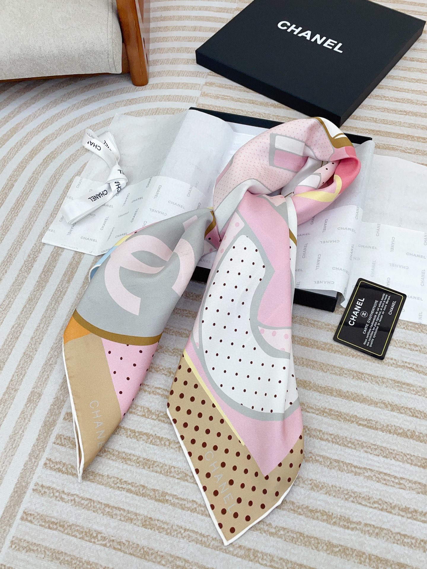 ✨✨【18姆米 双面同色】新款小香【经典元素组合】‼️美翻了流泪御用殿堂级极品‼️经典元素图案设计风格❗