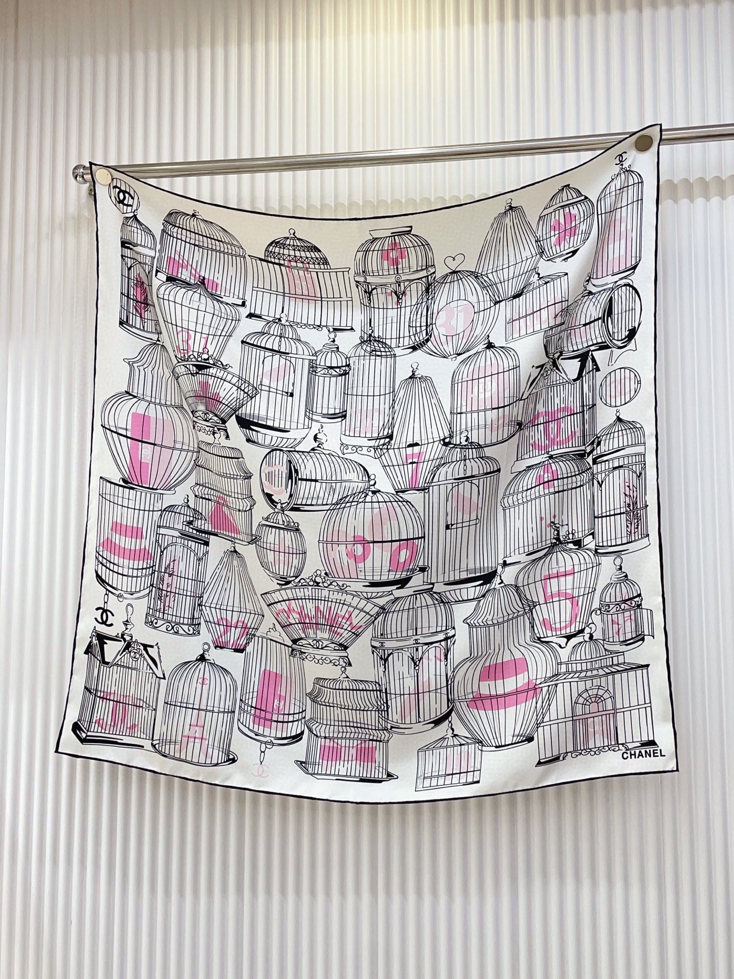 ✨✨【18姆米 双面同色】新款小香【创意鸟笼】‼️美翻了[流泪]御用殿堂级极品‼️经典元素图案设计风格❗