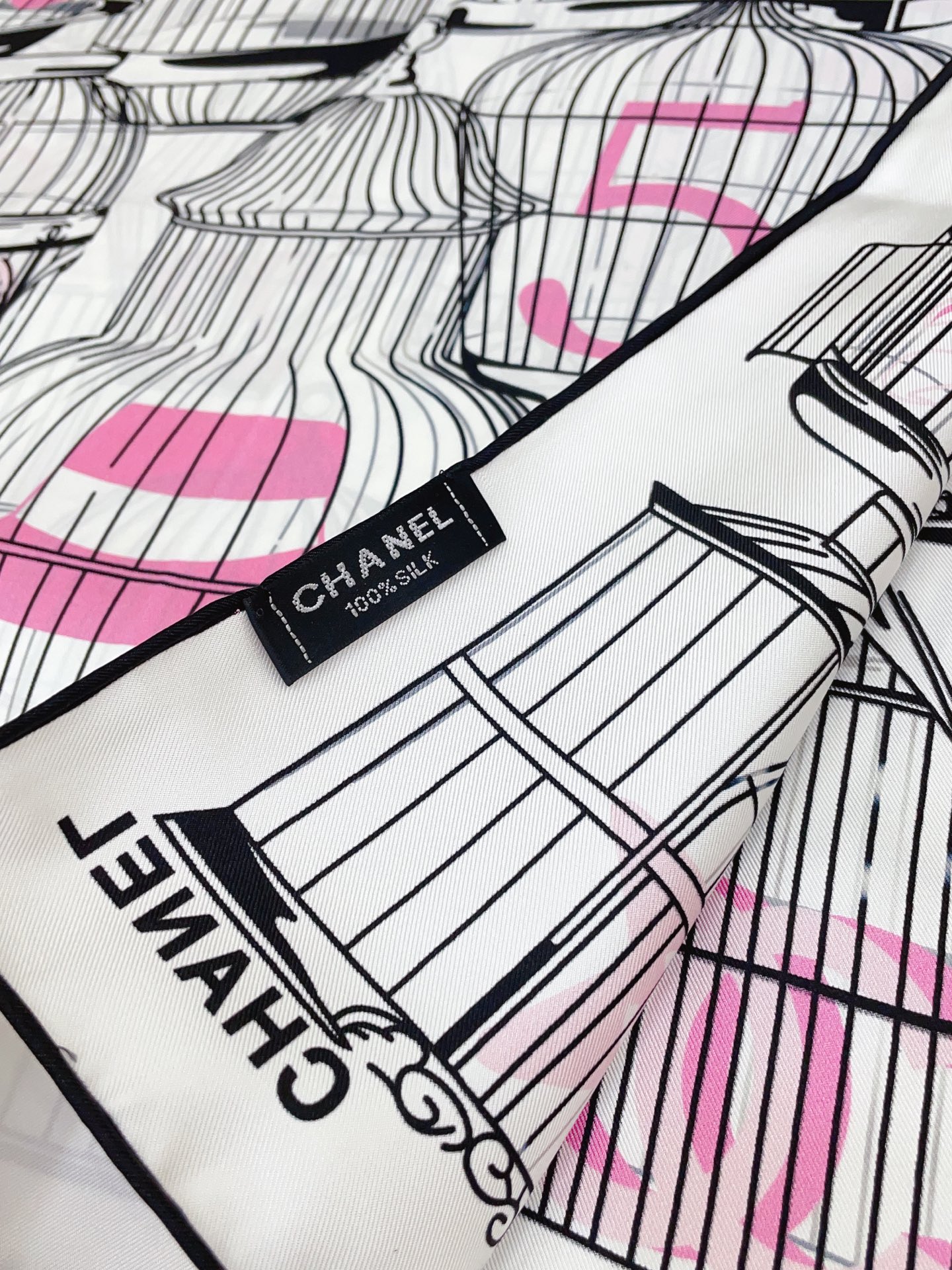 ✨✨【18姆米 双面同色】新款小香【创意鸟笼】‼️美翻了[流泪]御用殿堂级极品‼️经典元素图案设计风格❗