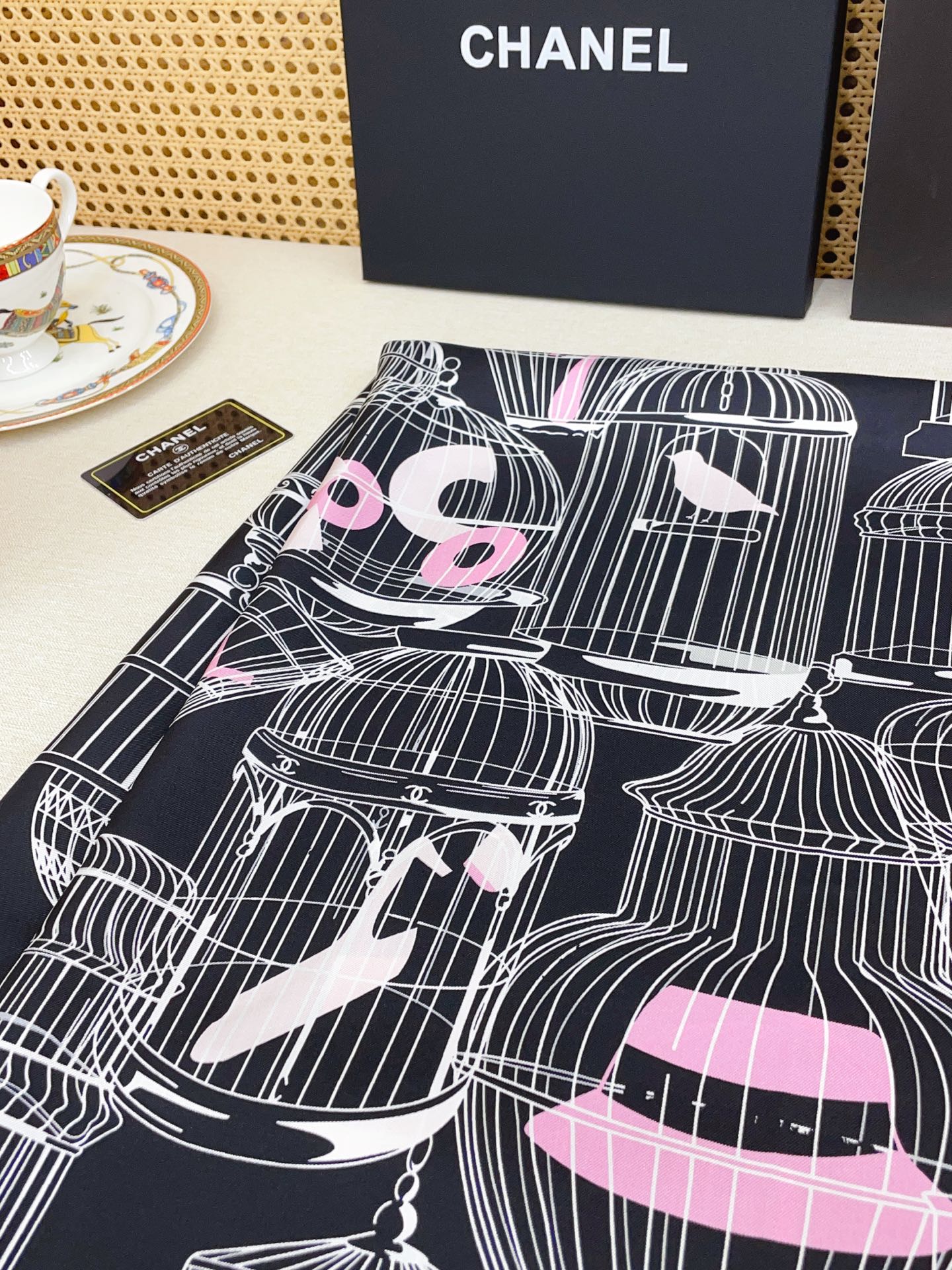 ✨✨【18姆米 双面同色】新款小香【创意鸟笼】‼️美翻了[流泪]御用殿堂级极品‼️经典元素图案设计风格❗