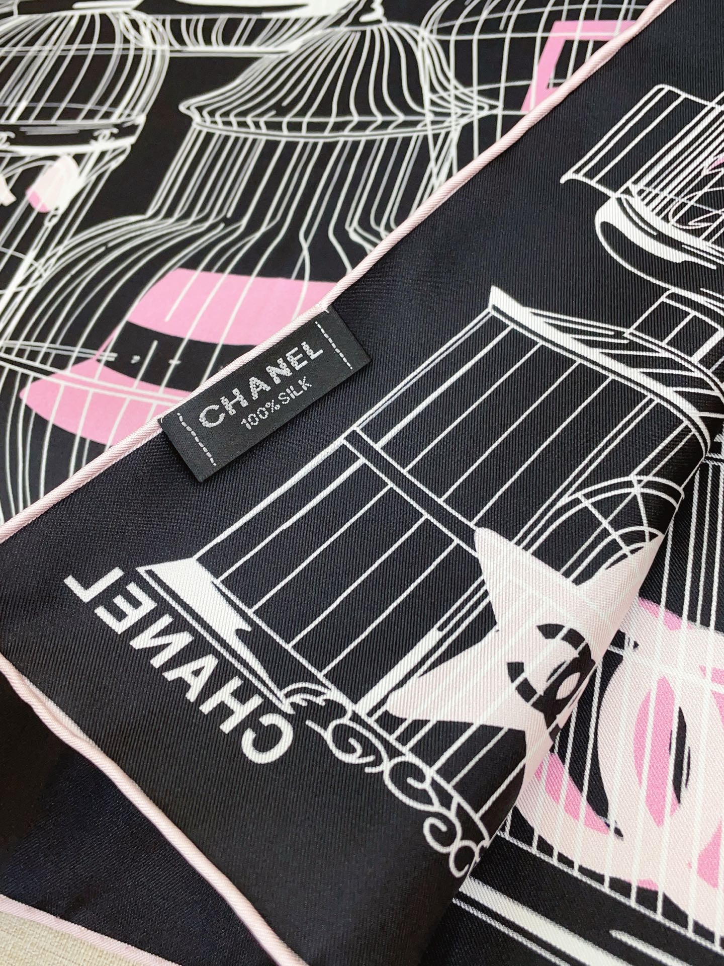 ✨✨【18姆米 双面同色】新款小香【创意鸟笼】‼️美翻了[流泪]御用殿堂级极品‼️经典元素图案设计风格❗