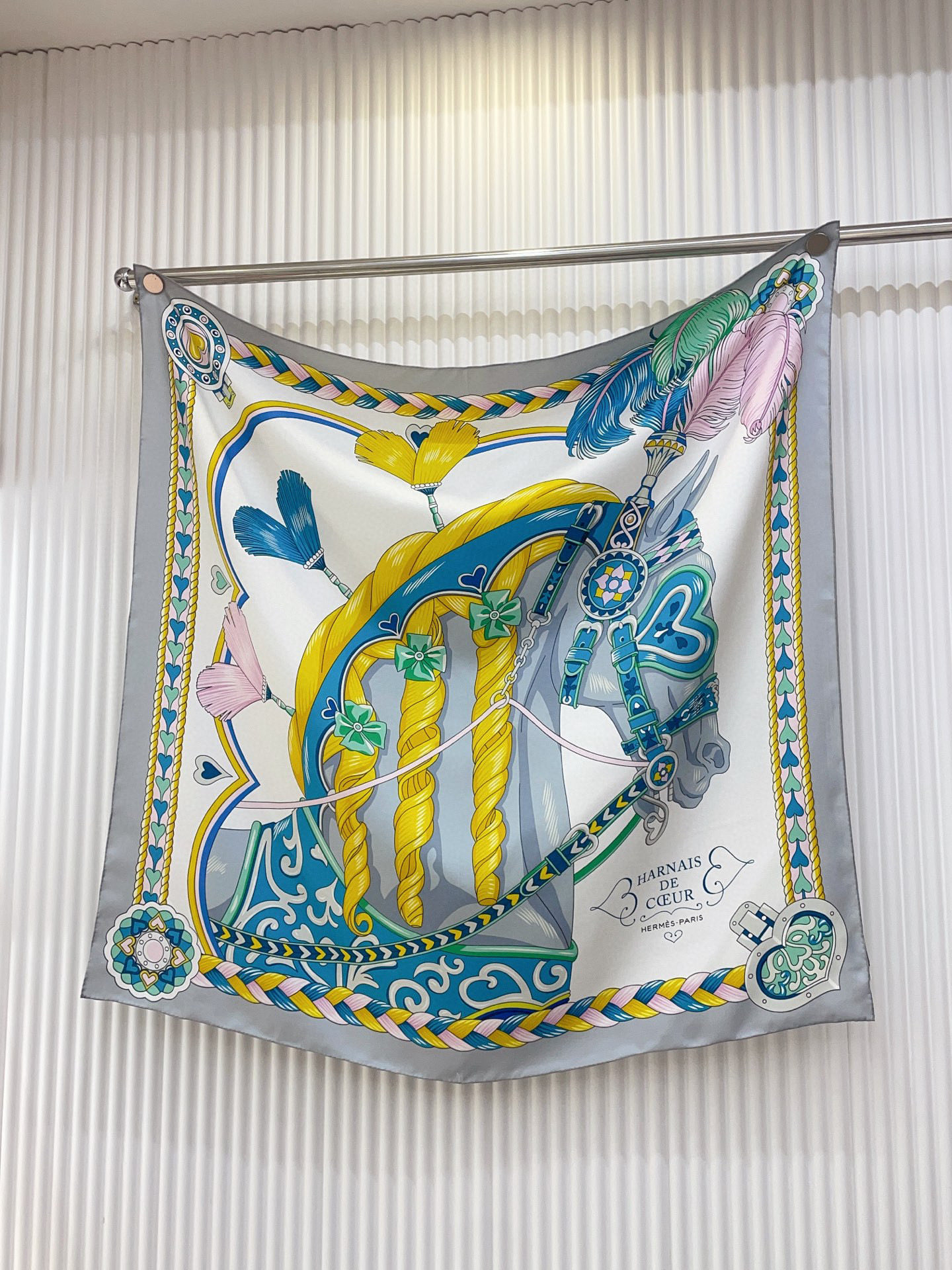 ✨✨【18姆米 双面同色】H家真丝新款🆕👏👏买了都说好看‼️推荐💕【甜蜜鞍具 90】真丝方巾，顶级工艺超