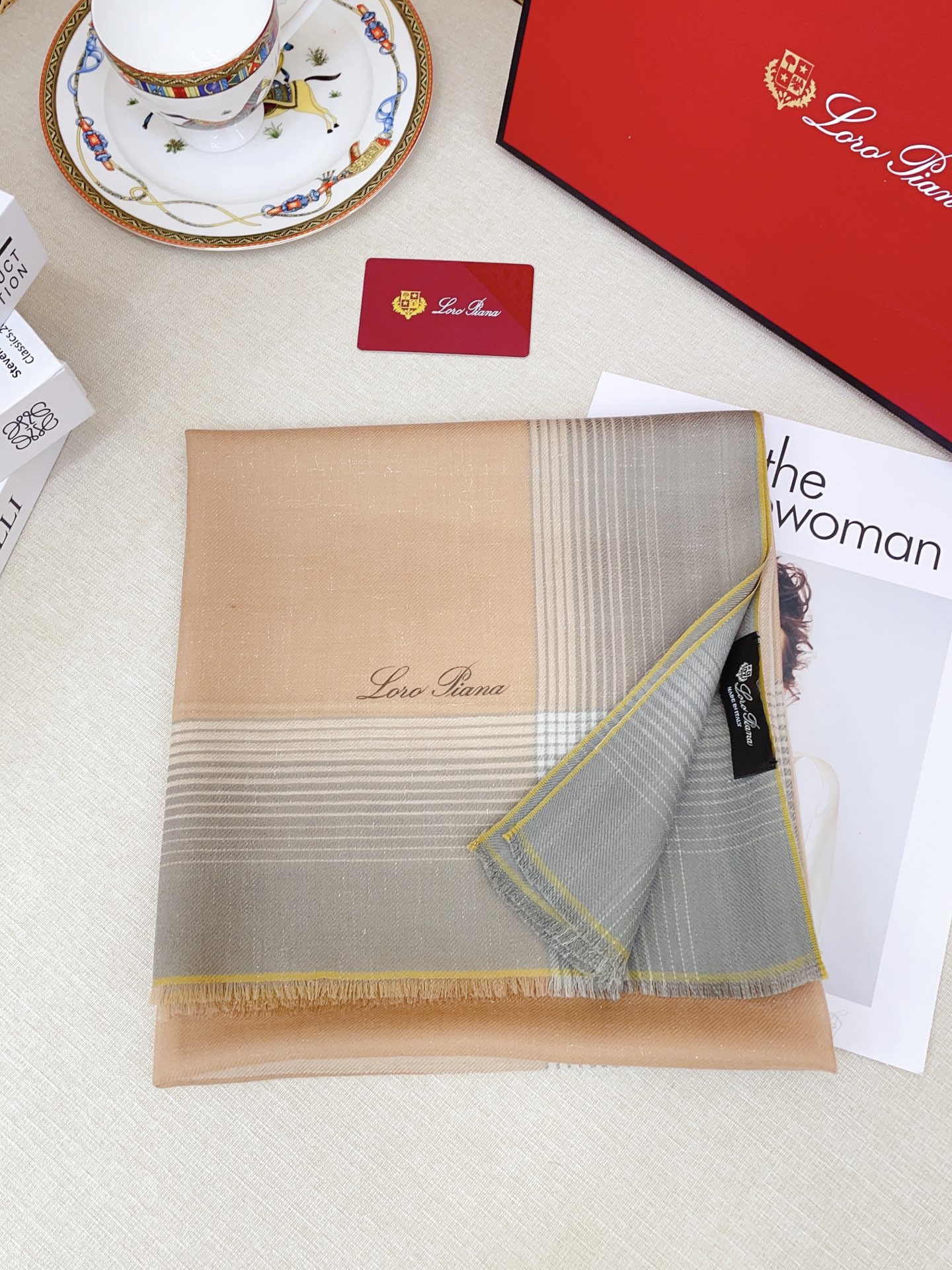 ✨✨【LP格子条边110】‼️♨️高尖端产物⚠️重磅呈现 ，绝无仅有 史无前例 100%纯山羊绒 手感好