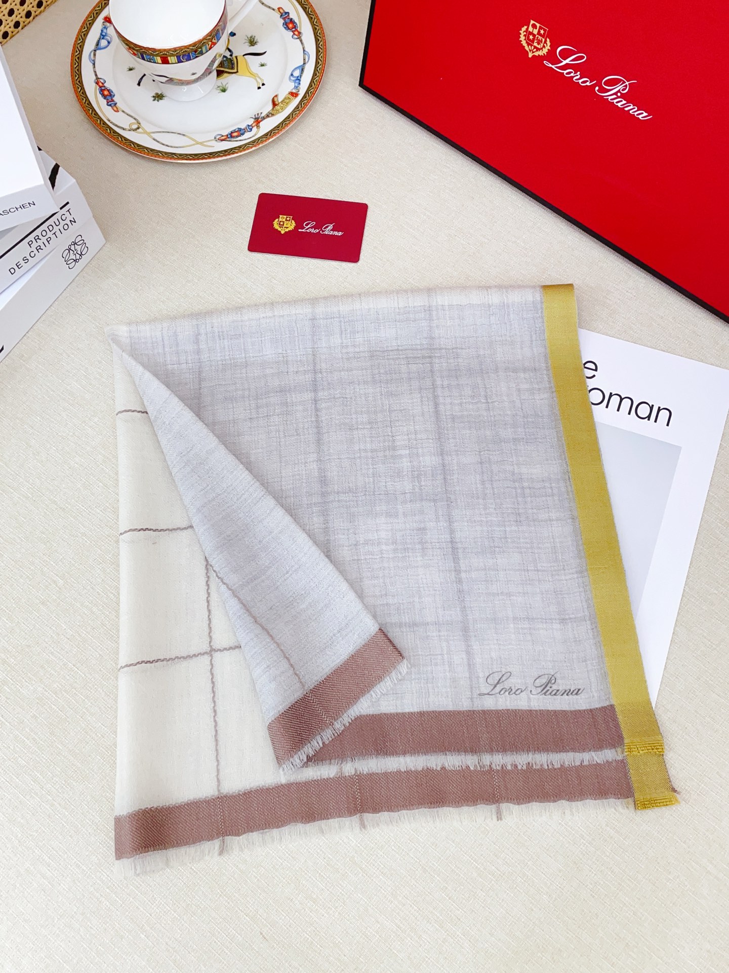 ✨✨【LP格子条边70】‼️♨️高尖端产物⚠️重磅呈现 ，绝无仅有 史无前例 100%纯山羊绒 手感好到