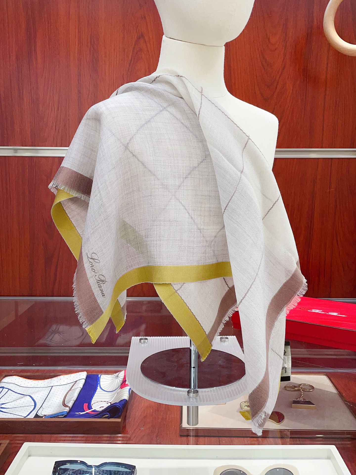 ✨✨【LP格子条边70】‼️♨️高尖端产物⚠️重磅呈现 ，绝无仅有 史无前例 100%纯山羊绒 手感好到