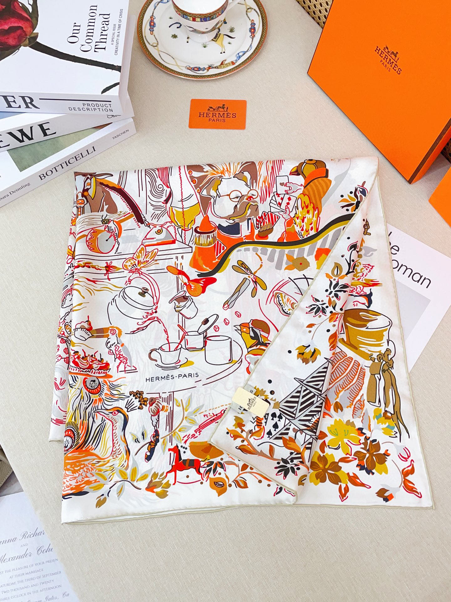 ✨✨【18姆米 双面同色】H**S真丝新款🆕👏👏买了都说好看‼️推荐💕【埃米尔之夜90】真丝方巾，顶级工