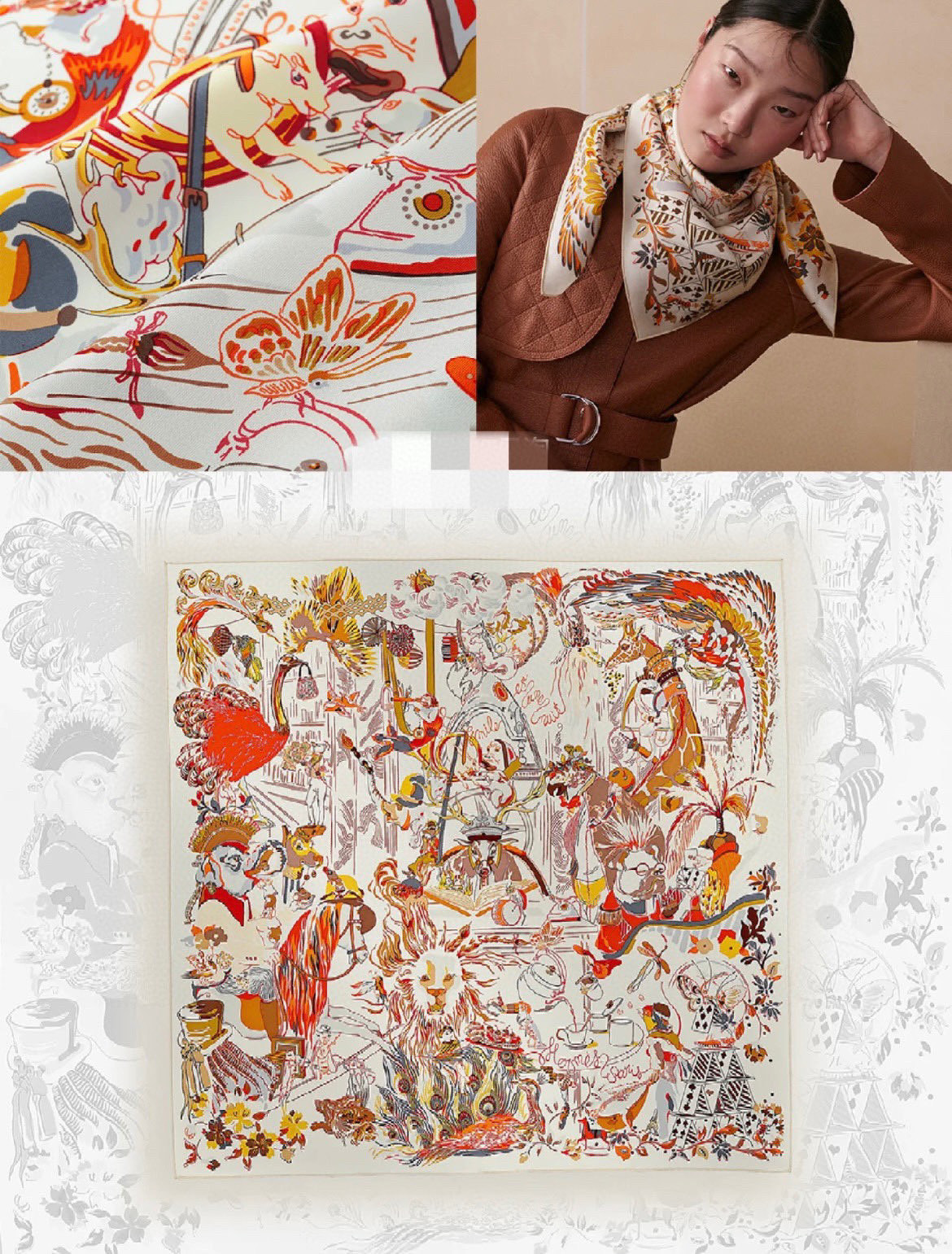 ✨✨【18姆米 双面同色】H**S真丝新款🆕👏👏买了都说好看‼️推荐💕【埃米尔之夜90】真丝方巾，顶级工