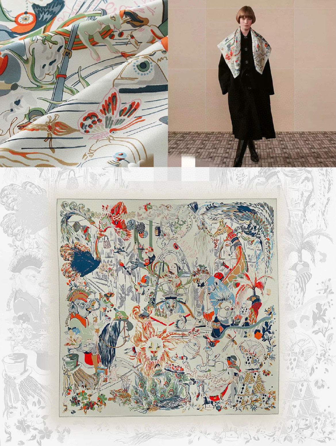 ✨✨【18姆米 双面同色】H**S真丝新款🆕👏👏买了都说好看‼️推荐💕【埃米尔之夜90】真丝方巾，顶级工