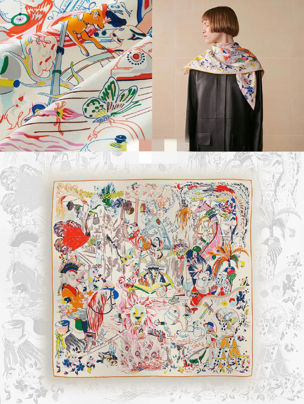 ✨✨【18姆米 双面同色】H**S真丝新款🆕👏👏买了都说好看‼️推荐💕【埃米尔之夜90】真丝方巾，顶级工