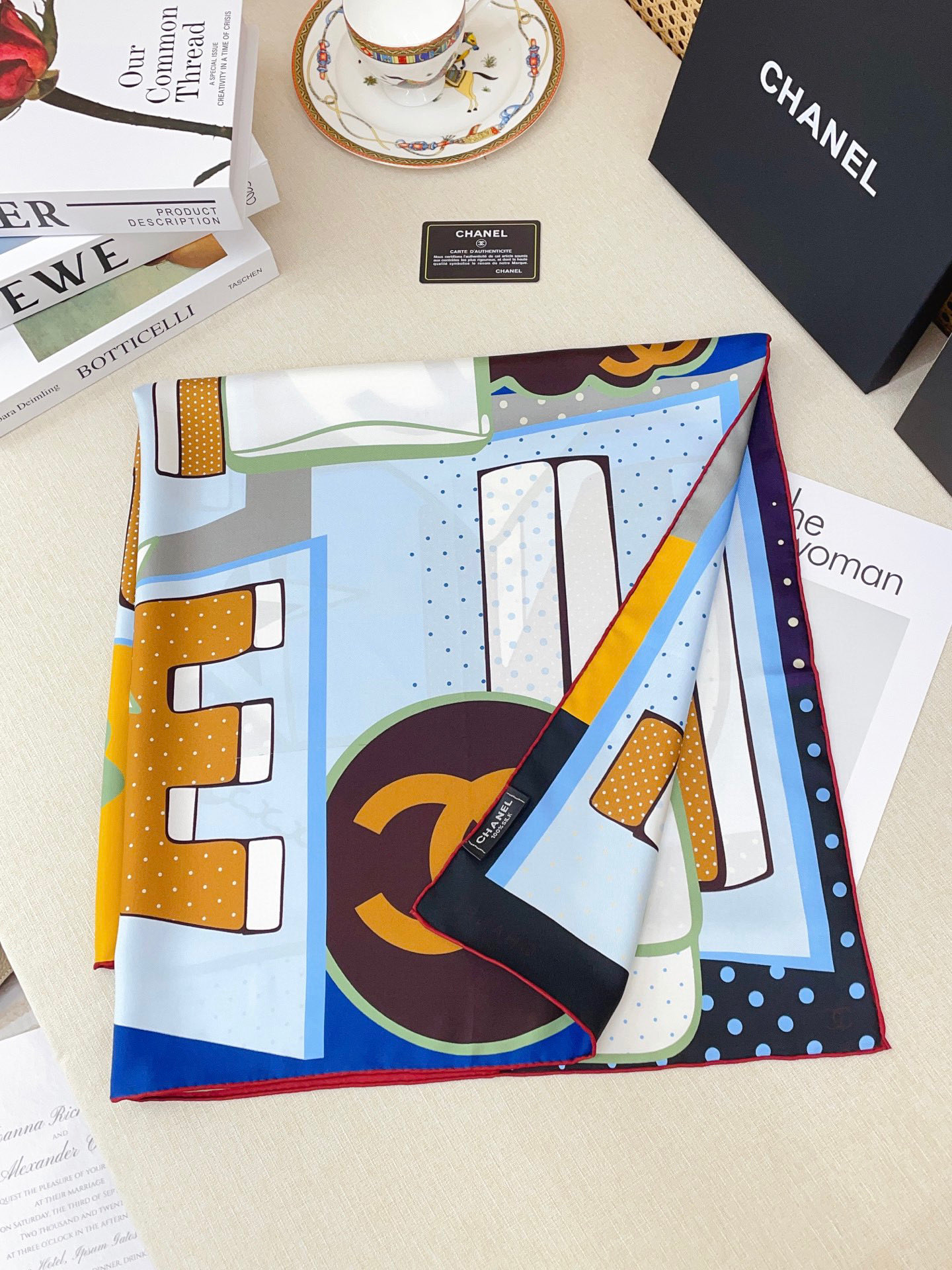 ✨✨【18姆米 双面同色】新款小香【经典元素组合】‼️美翻了流泪御用殿堂级极品‼️经典元素图案设计风格❗