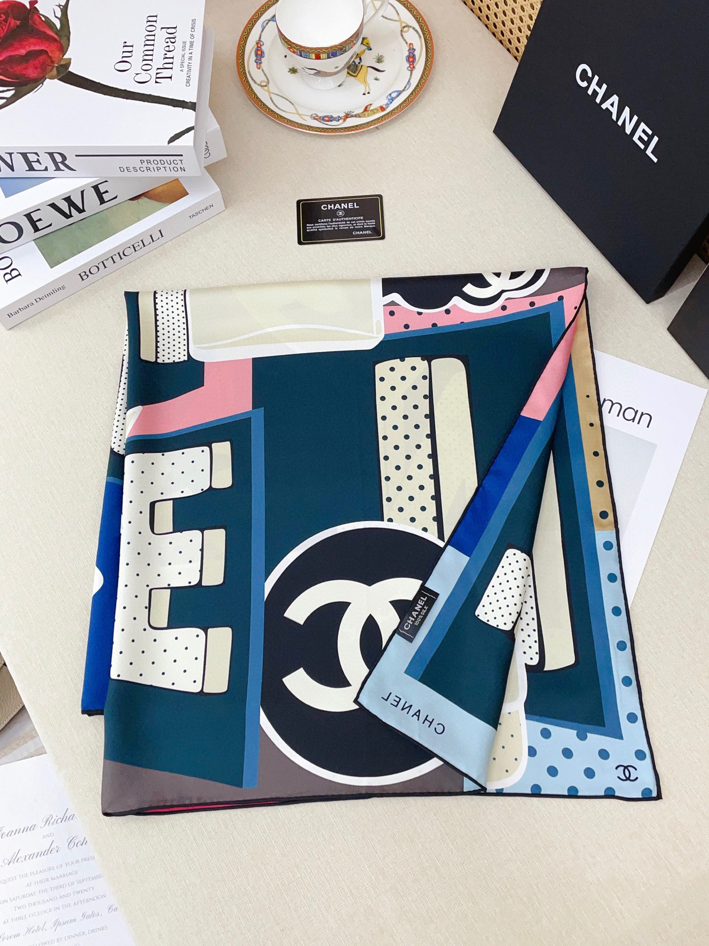 ✨✨【18姆米 双面同色】新款小香【经典元素组合】‼️美翻了流泪御用殿堂级极品‼️经典元素图案设计风格❗