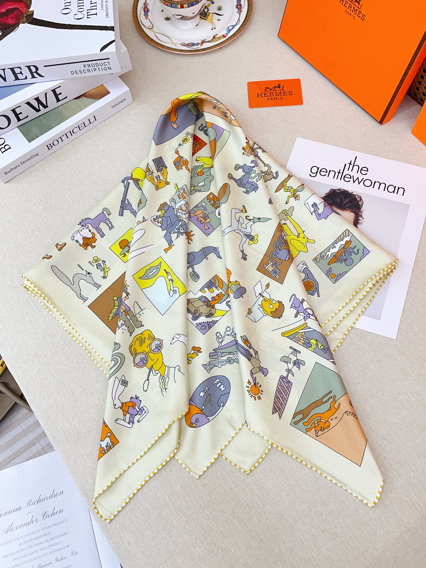 ✨✨【18姆米 双面同色】H**S真丝新款🆕👏👏买了都说好看‼️推荐💕【自由方巾90】真丝方巾，顶级工艺