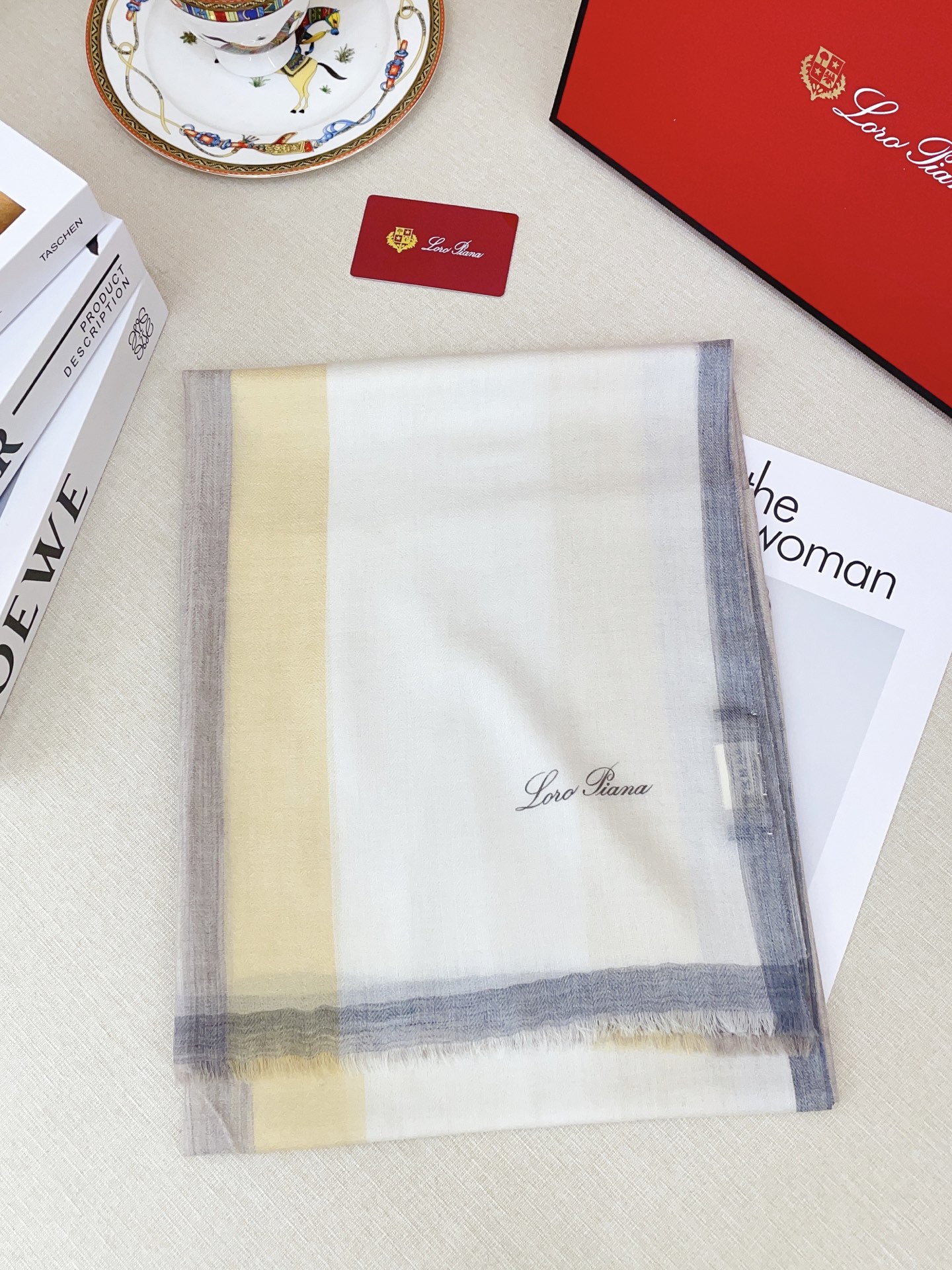 ✨✨【LP格纹条边长巾】‼️♨️高尖端产物⚠️重磅呈现 ，绝无仅有 史无前例 100%纯山羊绒 手感好到