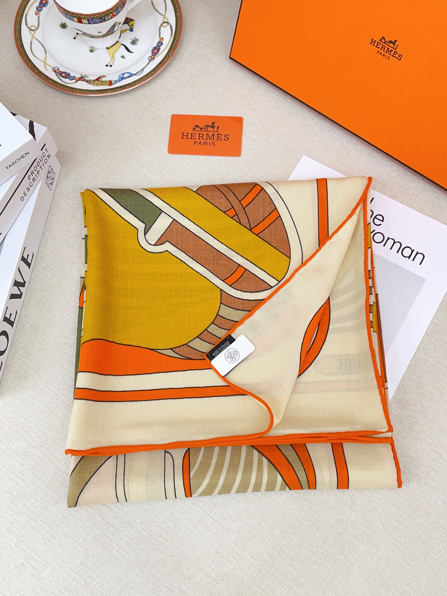 ✨✨【双面同色 丝毛款】H家羊绒新款 买了都说好看‼️推荐💕【Thalassa 140】羊绒方巾‼️H家