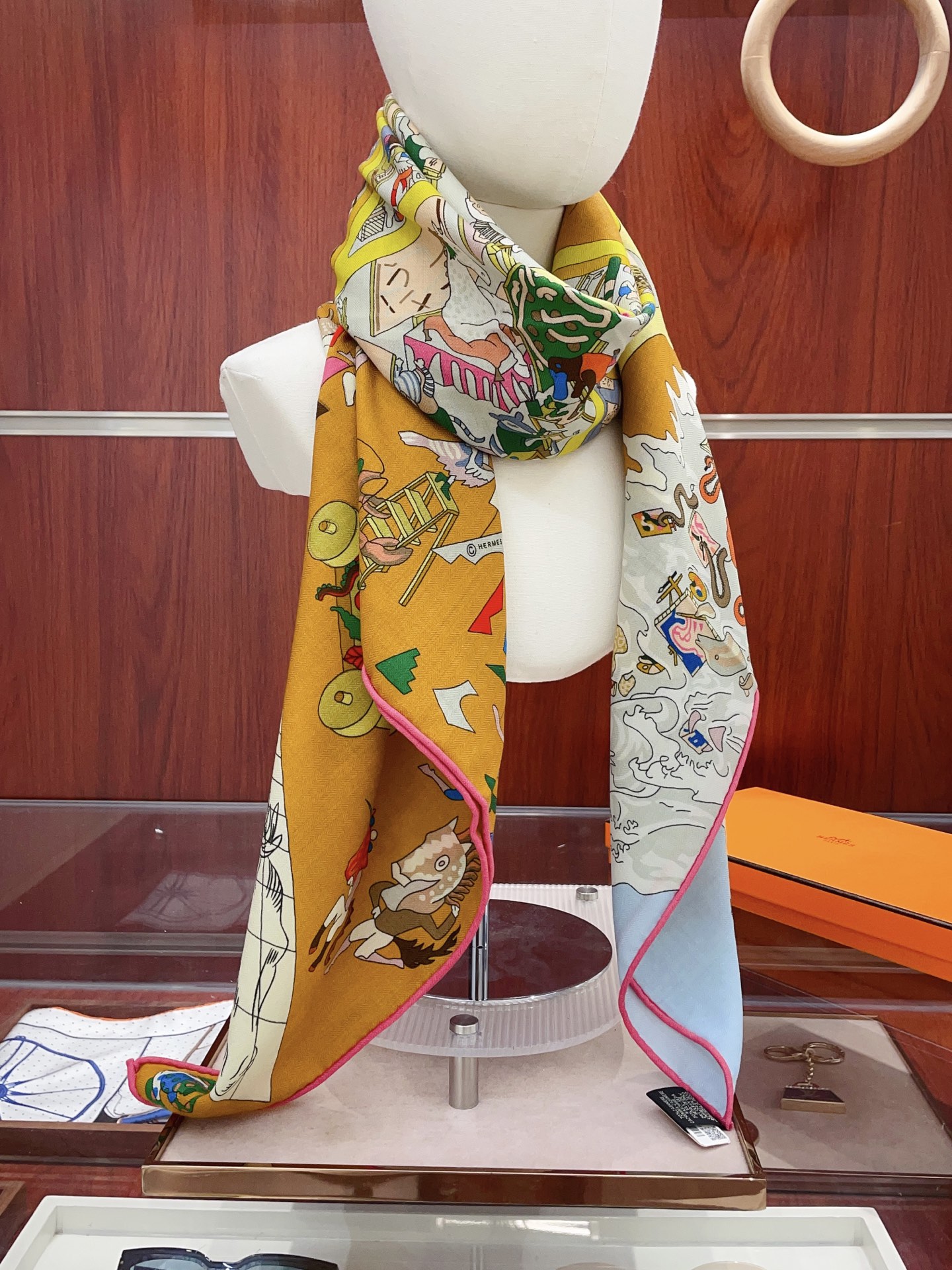 ✨✨【双面同色 丝毛款】H家羊绒新款 买了都说好看‼️推荐💕【马术学院 140】羊绒方巾‼️H家ZG爆款