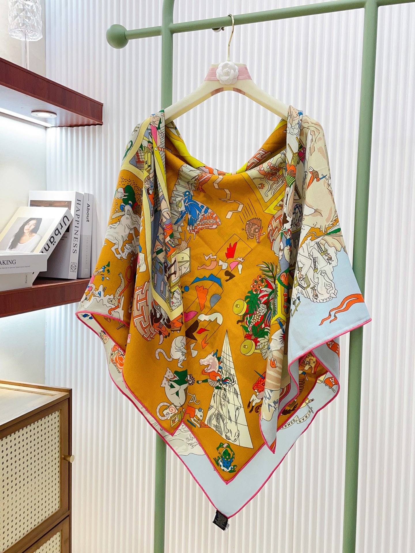 ✨✨【双面同色 丝毛款】H家羊绒新款 买了都说好看‼️推荐💕【马术学院 140】羊绒方巾‼️H家ZG爆款