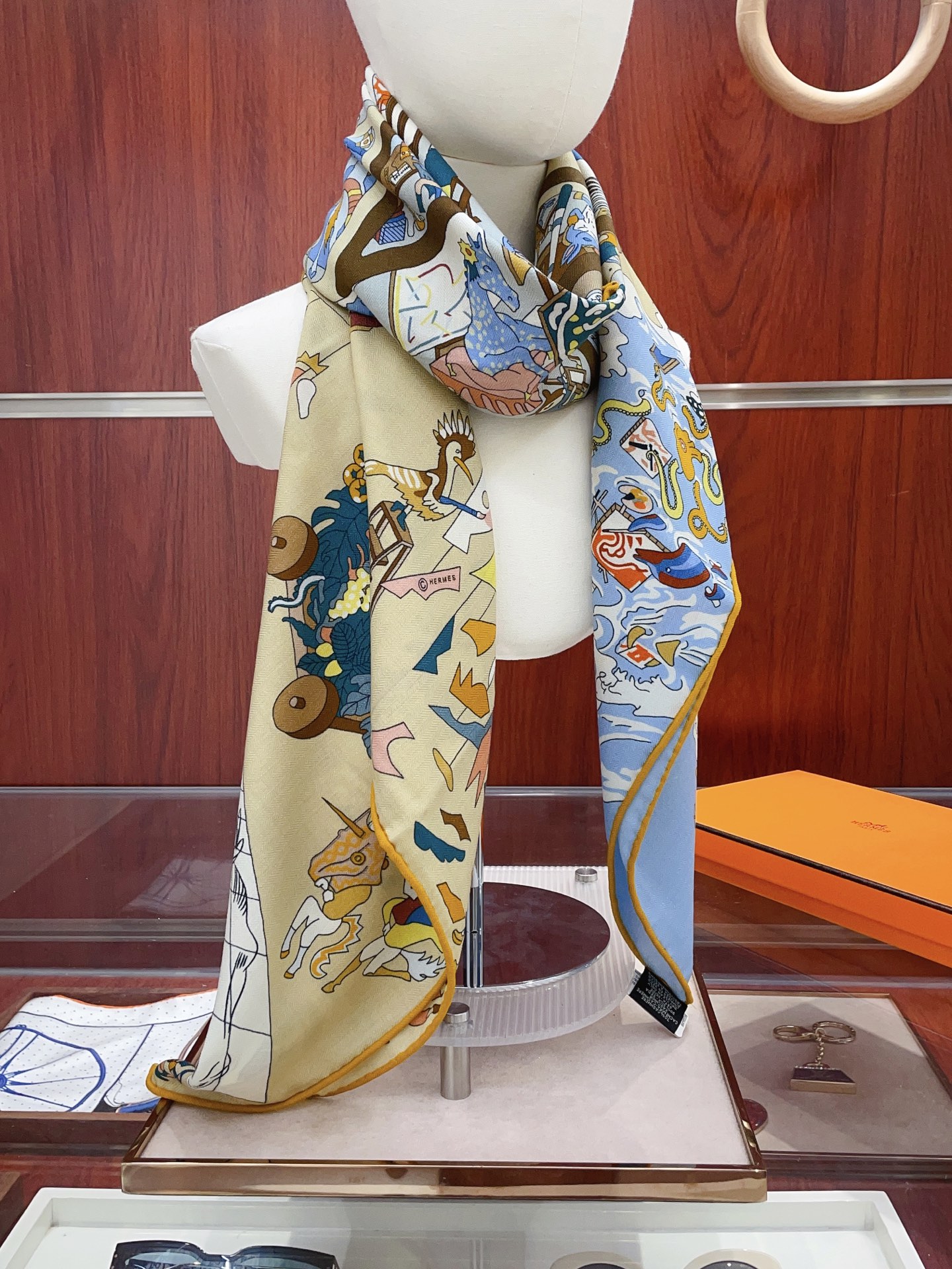 ✨✨【双面同色 丝毛款】H家羊绒新款 买了都说好看‼️推荐💕【马术学院 140】羊绒方巾‼️H家ZG爆款