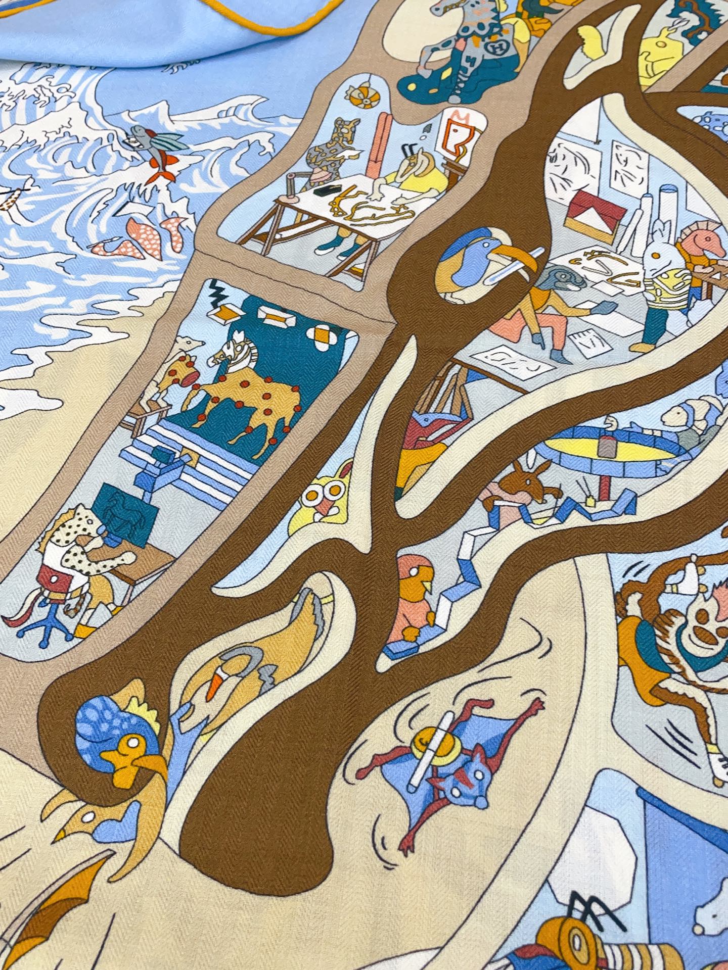 ✨✨【双面同色 丝毛款】H家羊绒新款 买了都说好看‼️推荐💕【马术学院 140】羊绒方巾‼️H家ZG爆款