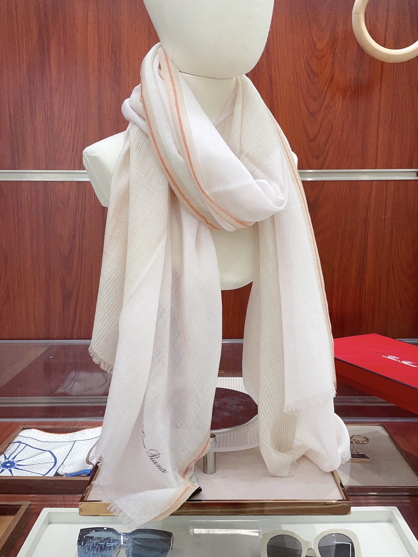 ✨✨【LP格纯色竖条纹长巾】‼️♨️高尖端产物⚠️重磅呈现 ，绝无仅有 史无前例 100%纯山羊绒 手感