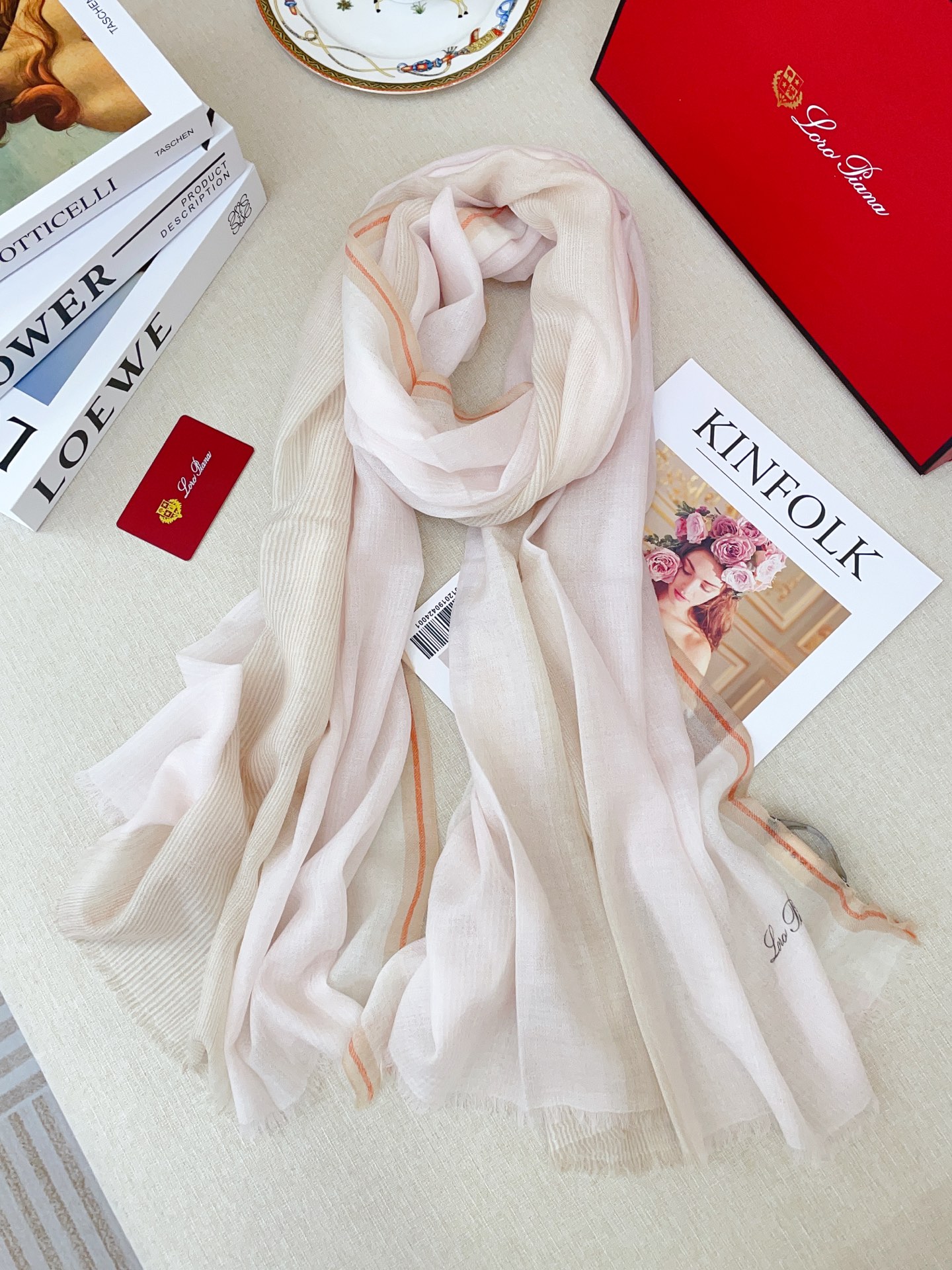 ✨✨【LP格纯色竖条纹长巾】‼️♨️高尖端产物⚠️重磅呈现 ，绝无仅有 史无前例 100%纯山羊绒 手感