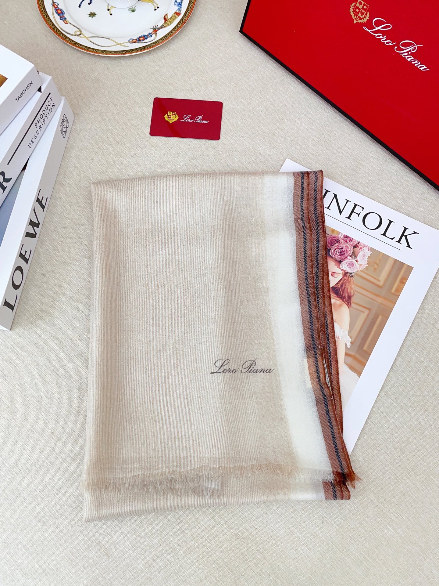 ✨✨【LP格纯色竖条纹长巾】‼️♨️高尖端产物⚠️重磅呈现 ，绝无仅有 史无前例 100%纯山羊绒 手感