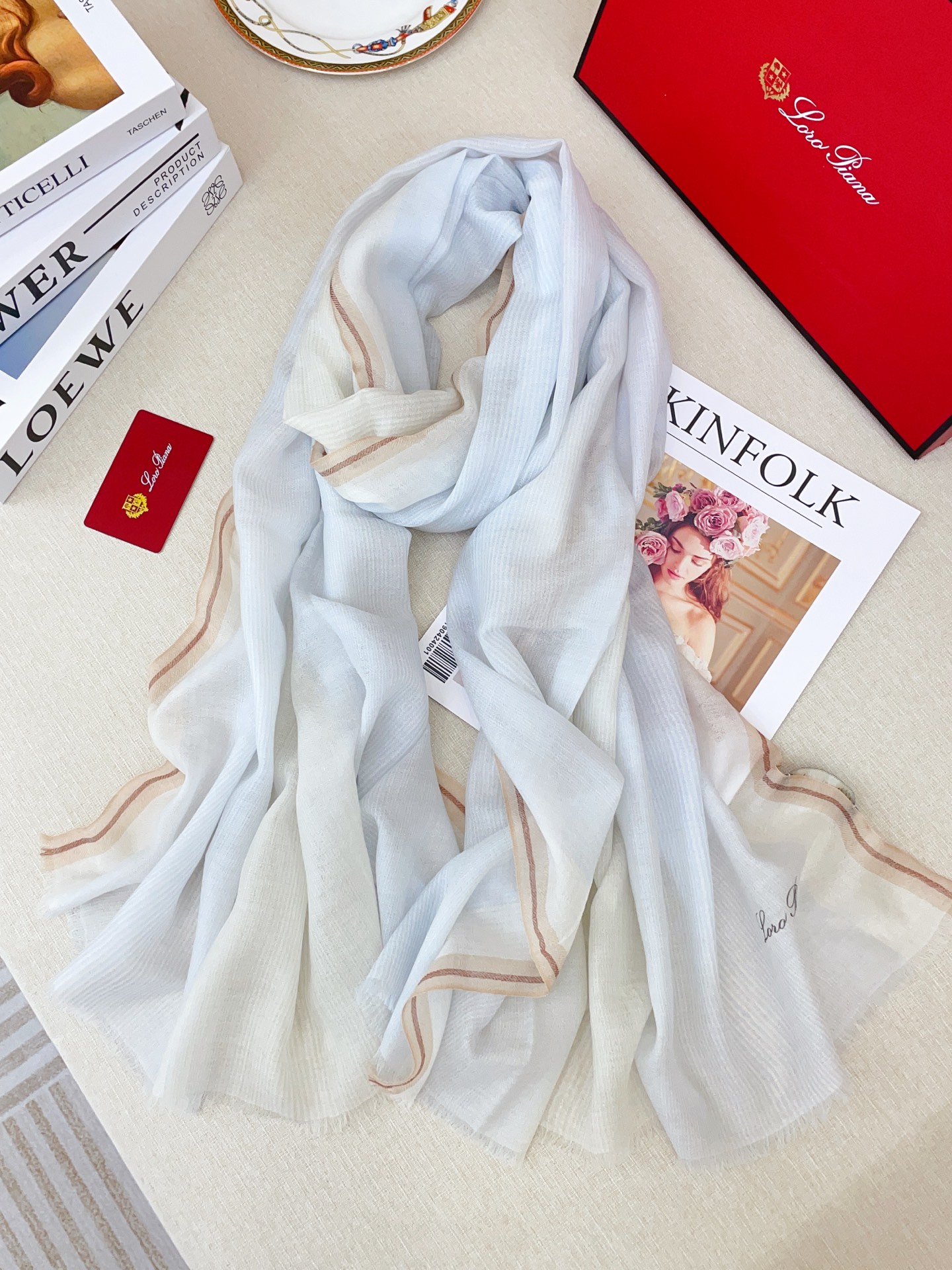 ✨✨【LP格纯色竖条纹长巾】‼️♨️高尖端产物⚠️重磅呈现 ，绝无仅有 史无前例 100%纯山羊绒 手感