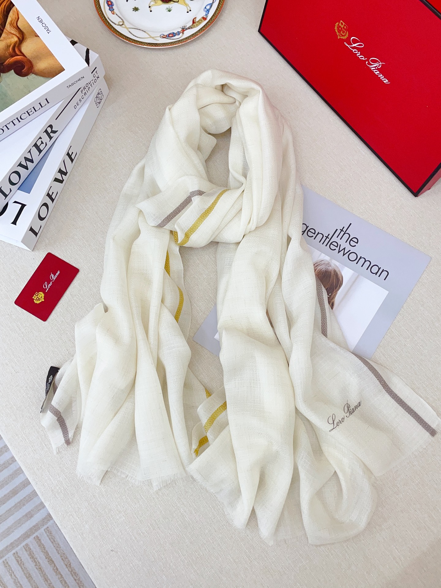 ✨✨【LP格纯色竖条纹长巾】‼️♨️高尖端产物⚠️重磅呈现 ，绝无仅有 史无前例 100%纯山羊绒 手感