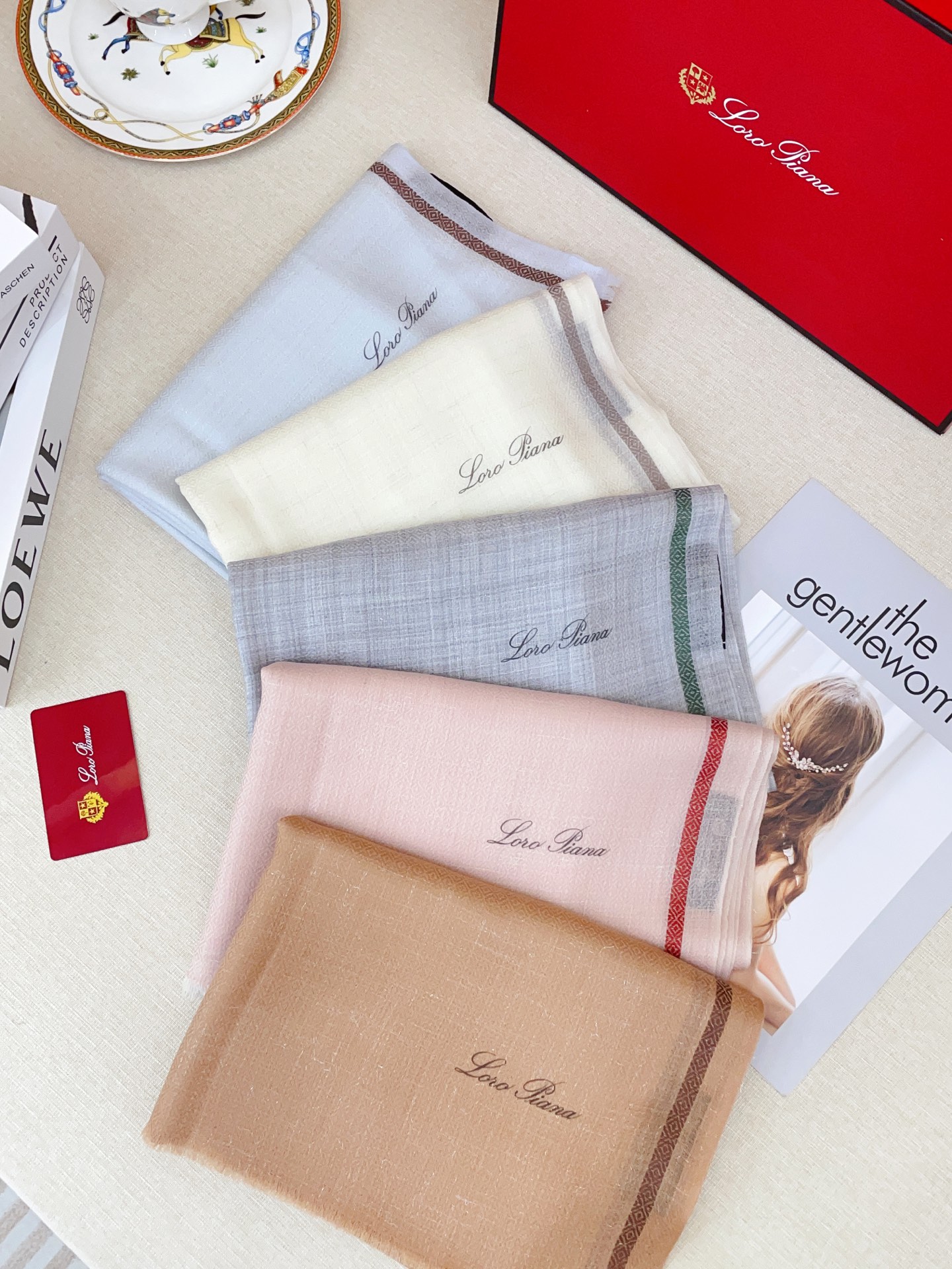 ✨✨【LP格纯色竖条纹长巾】‼️♨️高尖端产物⚠️重磅呈现 ，绝无仅有 史无前例 100%纯山羊绒 手感