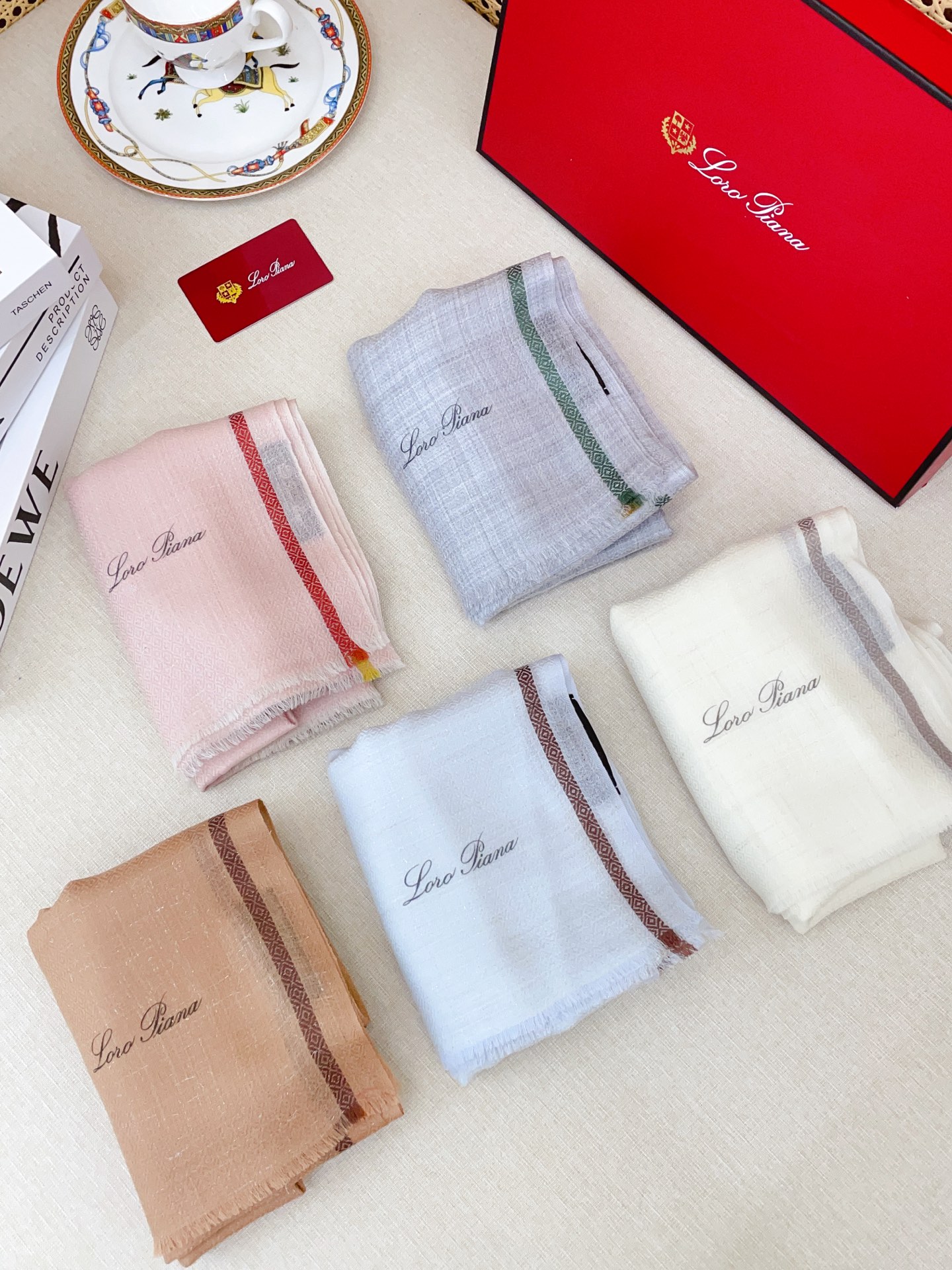 ✨✨【LP格纯色竖条纹长巾】‼️♨️高尖端产物⚠️重磅呈现 ，绝无仅有 史无前例 100%纯山羊绒 手感