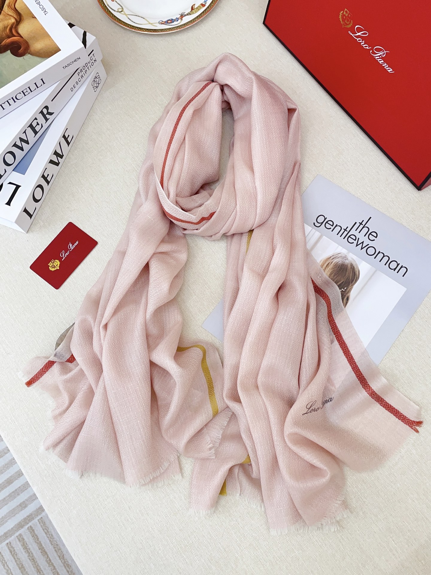 ✨✨【LP格纯色竖条纹长巾】‼️♨️高尖端产物⚠️重磅呈现 ，绝无仅有 史无前例 100%纯山羊绒 手感