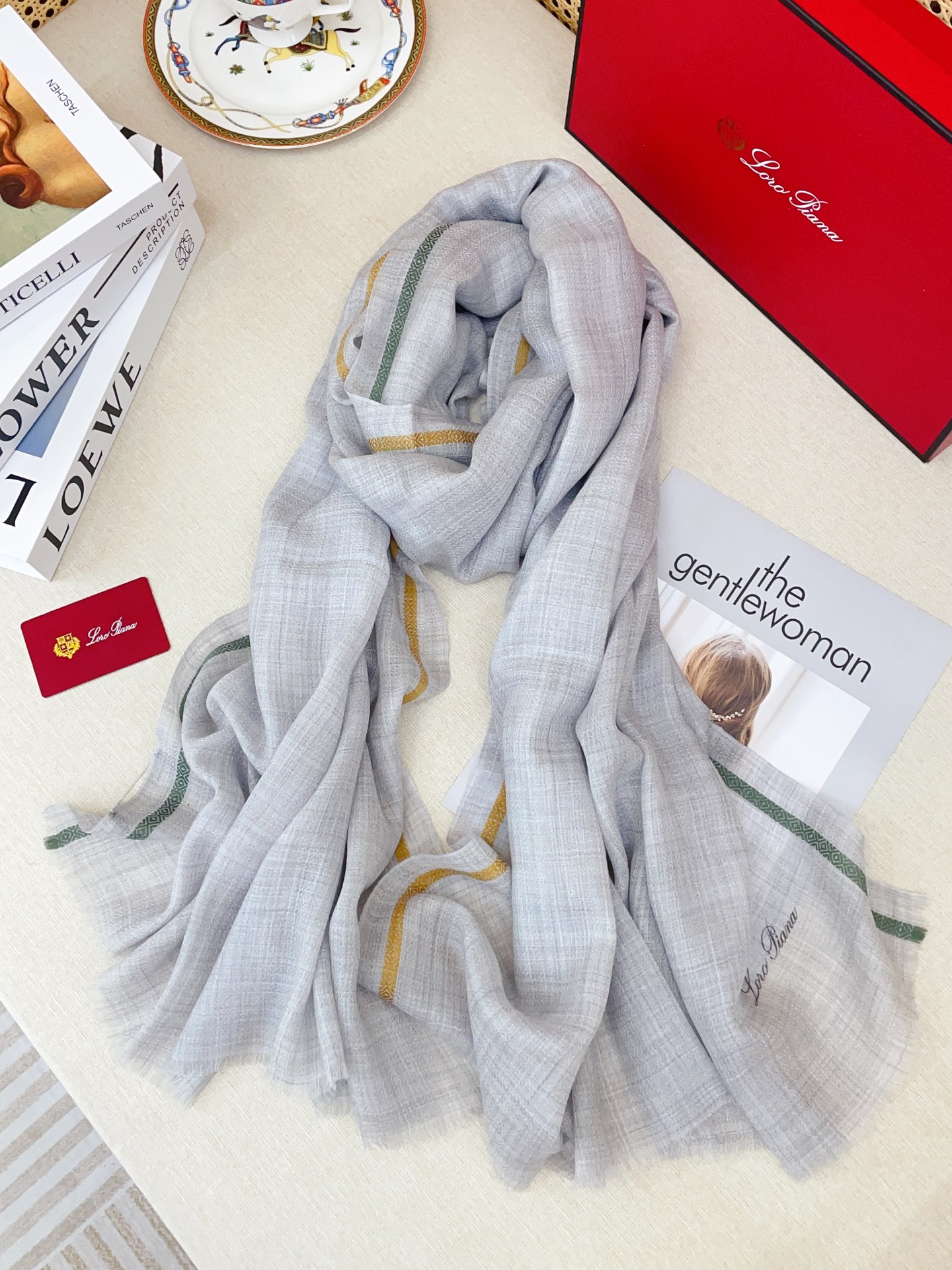 ✨✨【LP格纯色竖条纹长巾】‼️♨️高尖端产物⚠️重磅呈现 ，绝无仅有 史无前例 100%纯山羊绒 手感