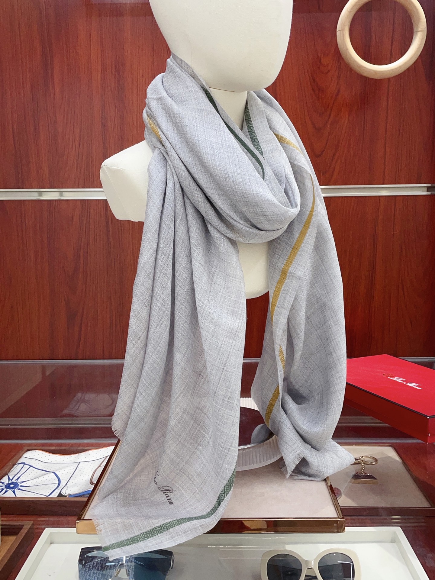 ✨✨【LP格纯色竖条纹长巾】‼️♨️高尖端产物⚠️重磅呈现 ，绝无仅有 史无前例 100%纯山羊绒 手感