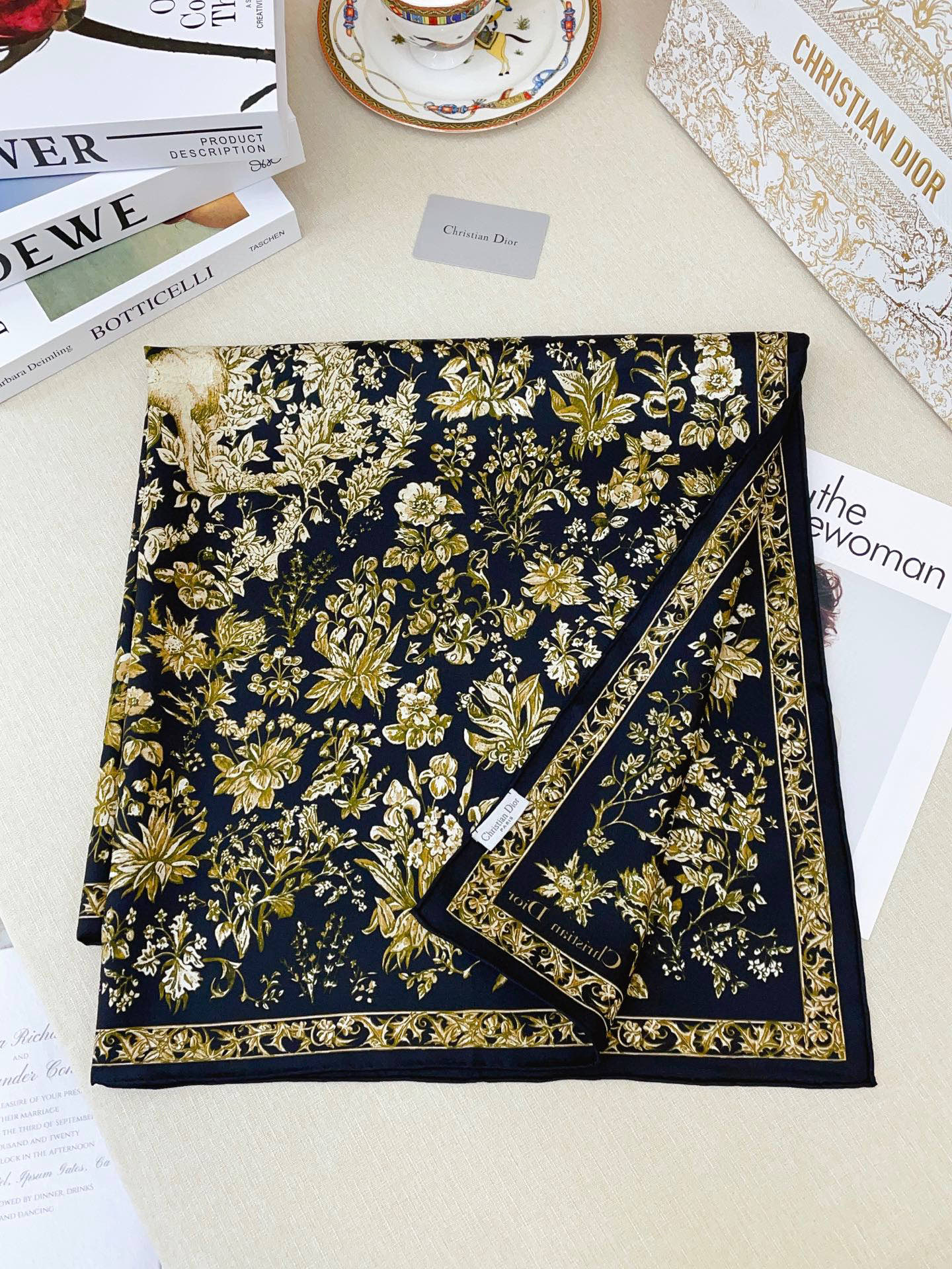 ✨✨【18姆米 双面同色】高级感爆棚❗️CD【森林公园 90】高级时髦风‼️配色非常考究，图案匠心，上身