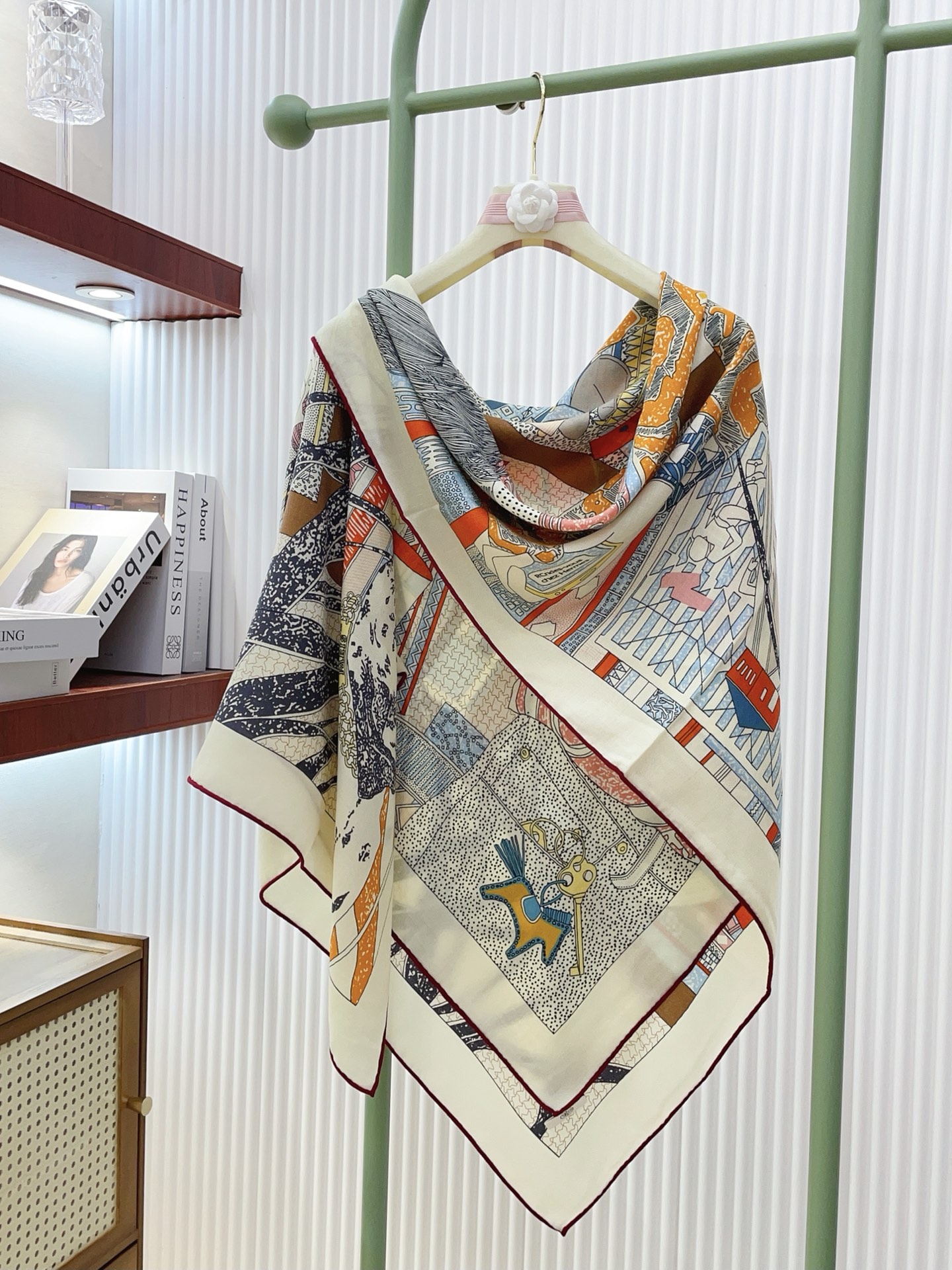 ✨✨【双面同色 丝毛款】H家羊绒新款 买了都说好看‼️推荐💕【爱马仕之约 140】羊绒方巾‼️H家ZG爆