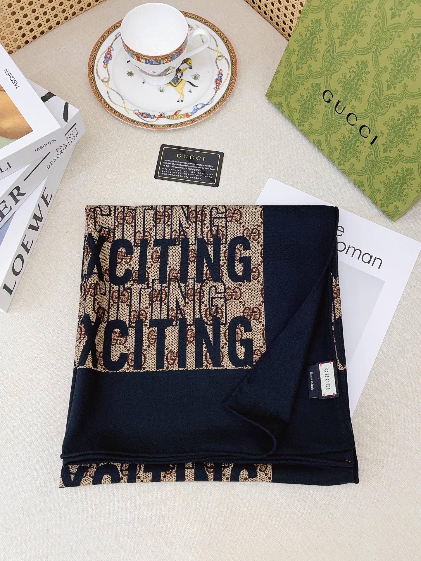 ✨✨【双面同色 丝毛款】大G【字母LOGO140】羊绒方巾‼️抢‼️VIP推荐 ‼️👍下手一定要快【高端