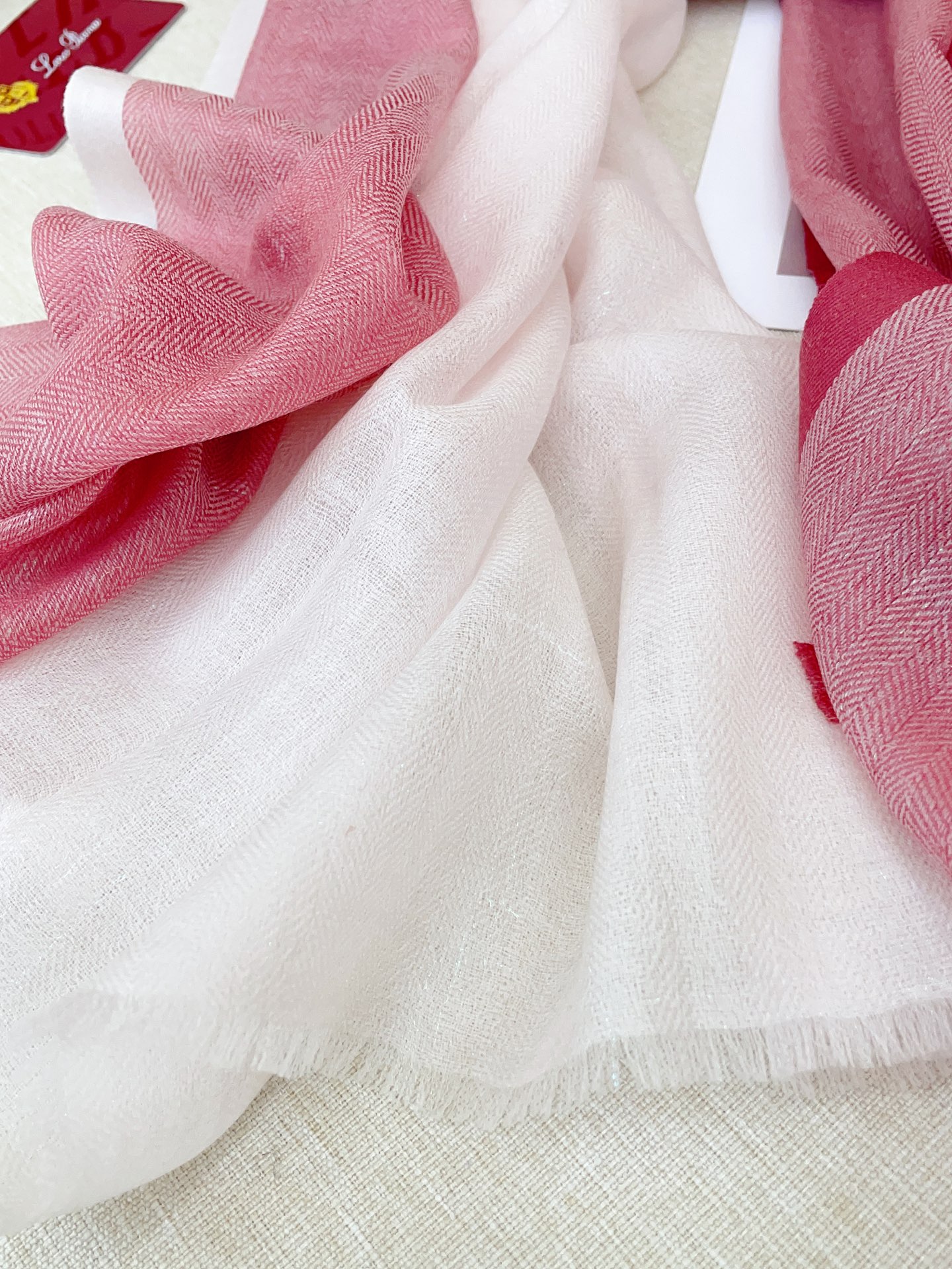 ✨✨【LP格纯色竖条纹长巾】‼️♨️高尖端产物⚠️重磅呈现 ，绝无仅有 史无前例 100%纯山羊绒 手感