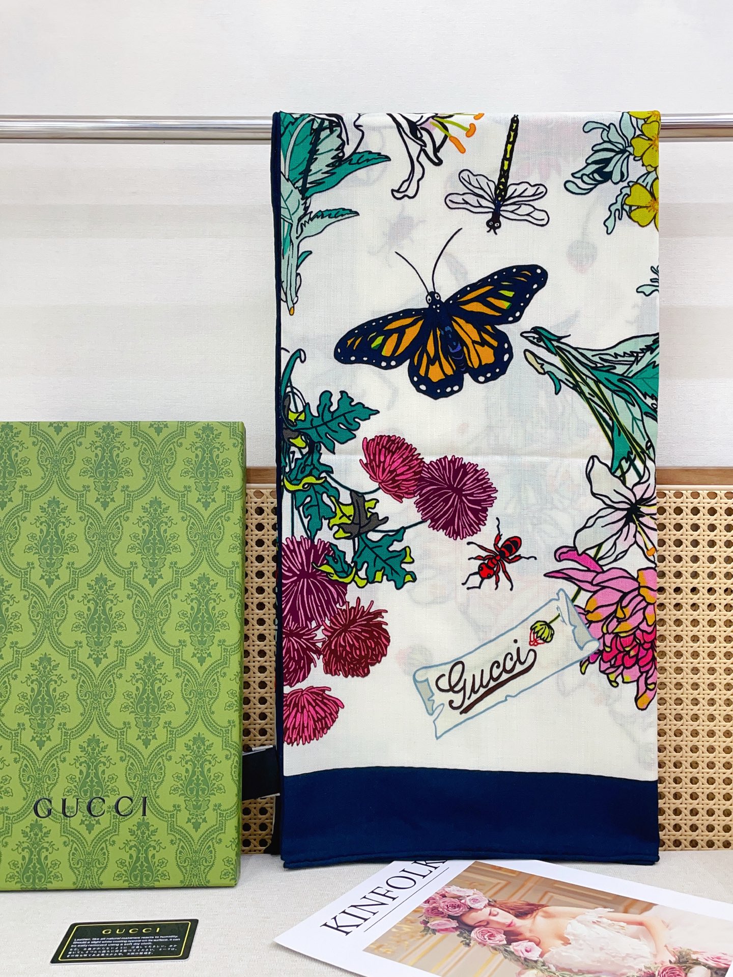 ✨✨【双面同色 丝毛款】大G【丛林花朵🌺140】羊绒方巾‼️抢‼️VIP推荐 ‼️👍下手一定要快【高端 