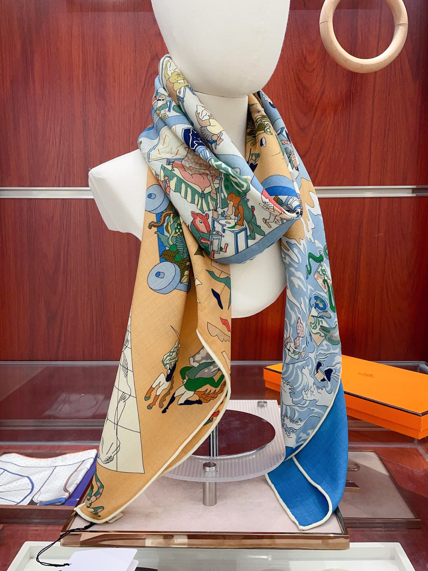 ✨✨【双面同色 丝毛款】H家羊绒新款 买了都说好看‼️推荐💕【马术学院 140】羊绒方巾‼️H家ZG爆款