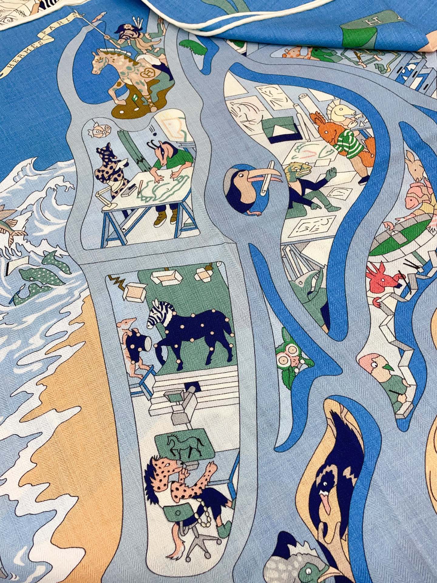 ✨✨【双面同色 丝毛款】H家羊绒新款 买了都说好看‼️推荐💕【马术学院 140】羊绒方巾‼️H家ZG爆款