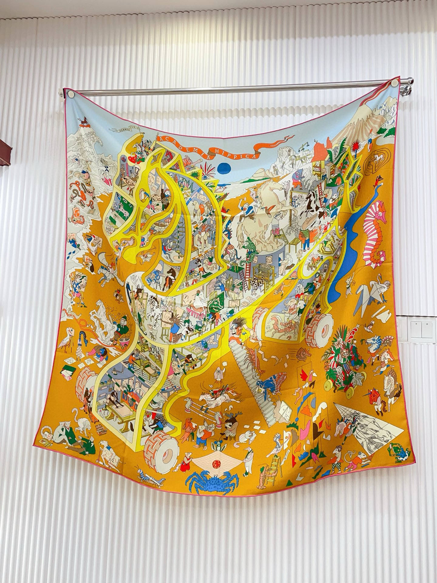 ✨✨【双面同色 丝毛款】H家羊绒新款 买了都说好看‼️推荐💕【马术学院 140】羊绒方巾‼️H家ZG爆款